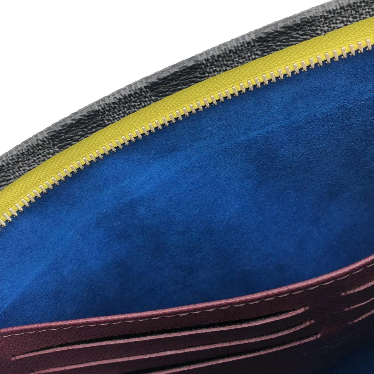 LOUIS VUITTON Pochette M67899 手提包 Damier 深藍色 Damier 中古品A - 縮圖 8