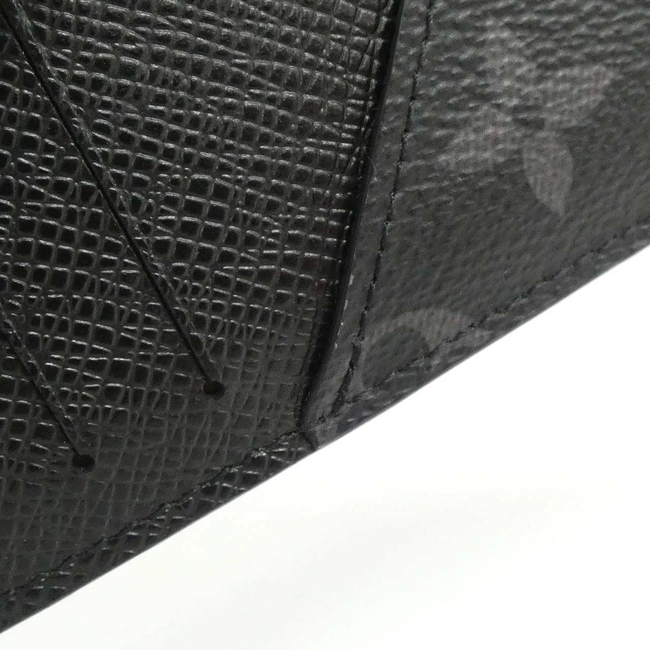 LOUIS VUITTON M30271 Coin Case Canvas 黑色 帆布 中古品A - 縮圖 4