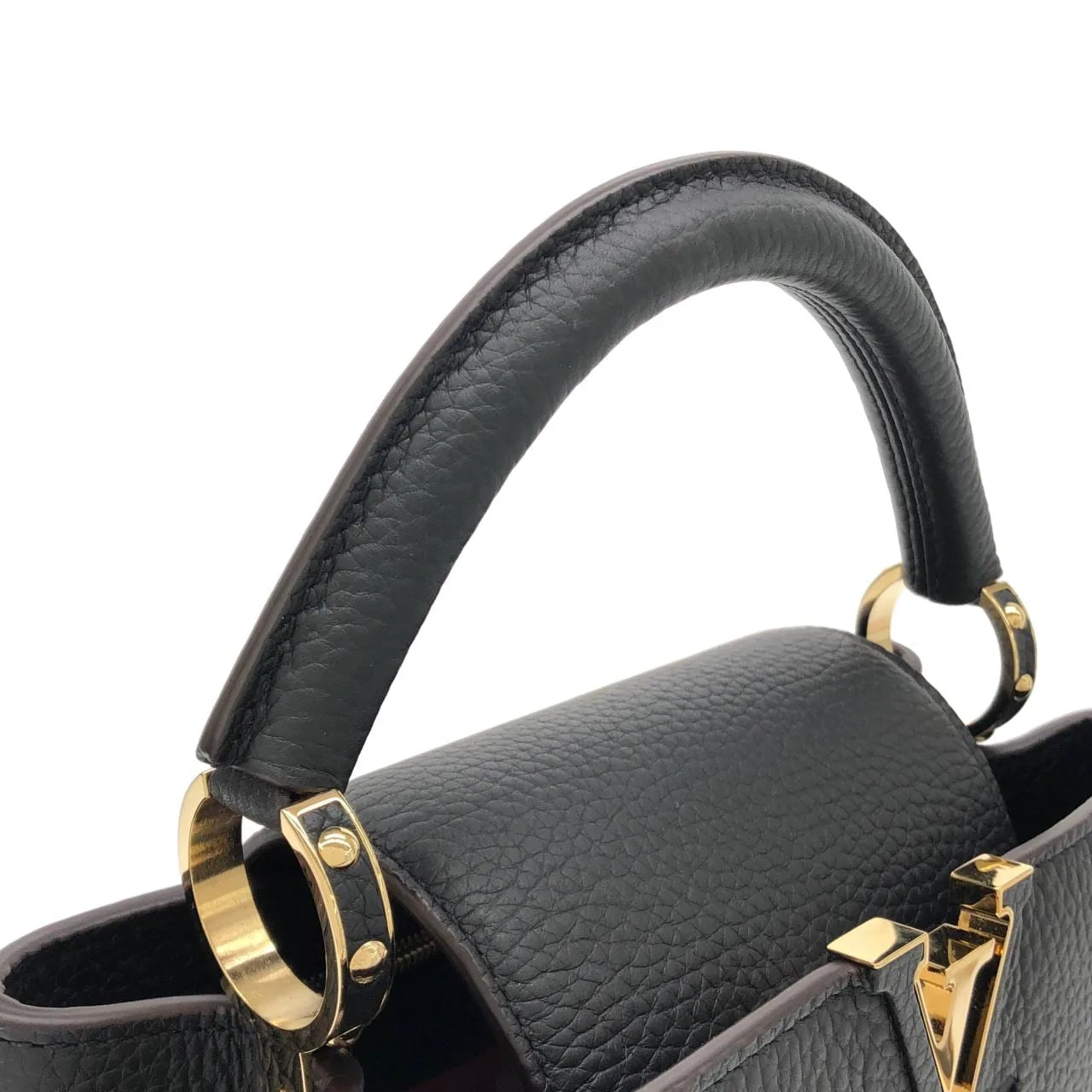 LOUIS VUITTON Capucines M94755 手提包 黑色 中古品A - 縮圖 7