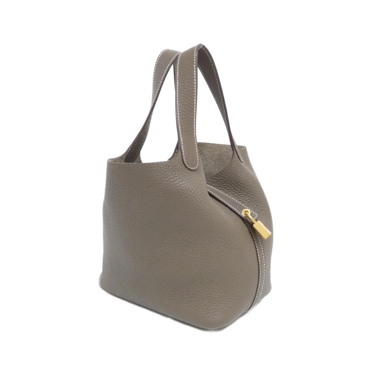 HERMES Picotin 056289CC Handbag Clemence Etoupe
