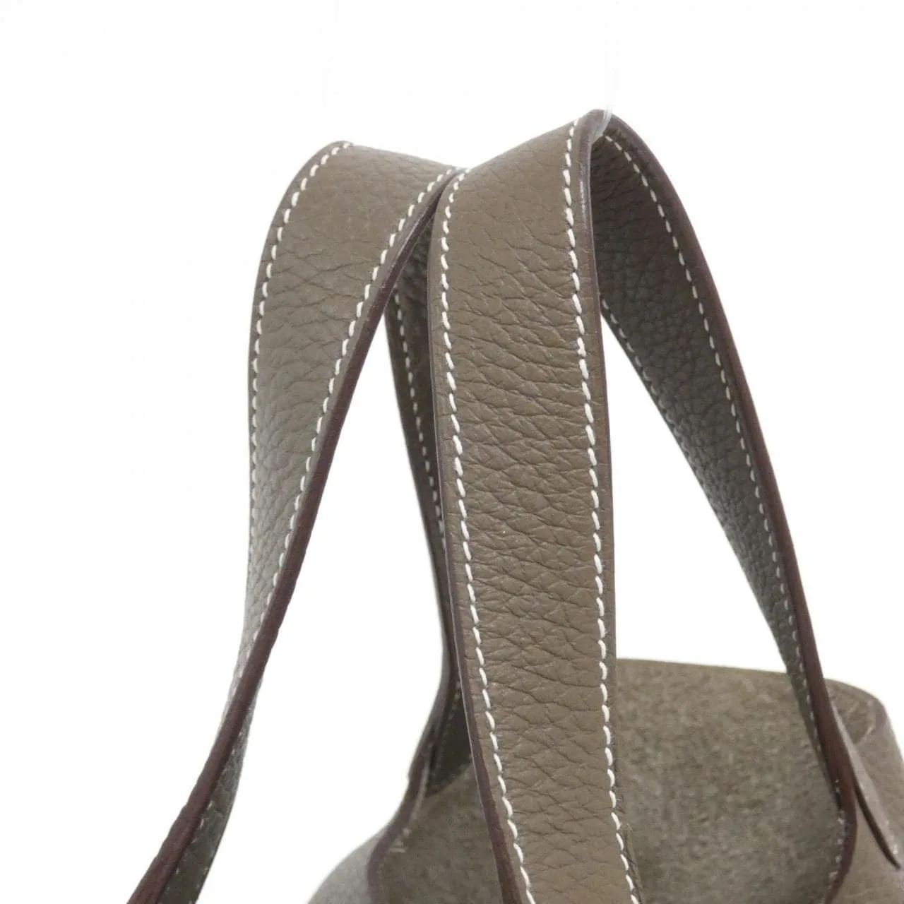 HERMES Picotin 056289CC Handbag Clemence Etoupe Clemence Leather Rank A - Thumbnail 6