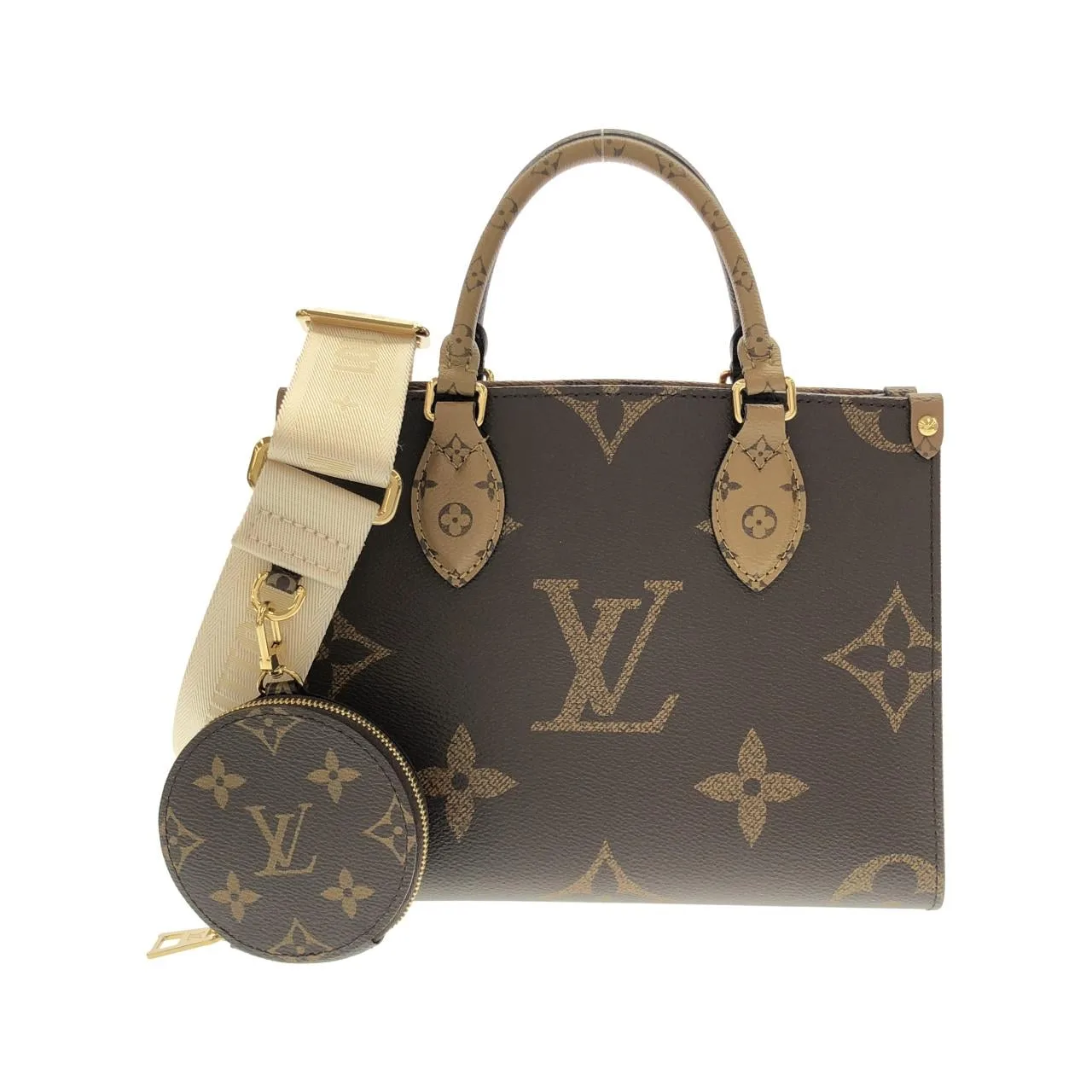 LOUIS VUITTON OnTheGo M46373 Handbag Monogram Black