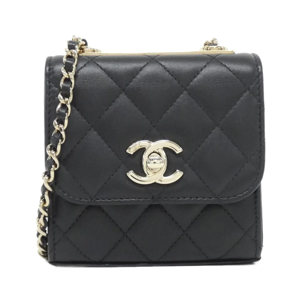 CHANEL 81633 肩背包 羊皮 Black