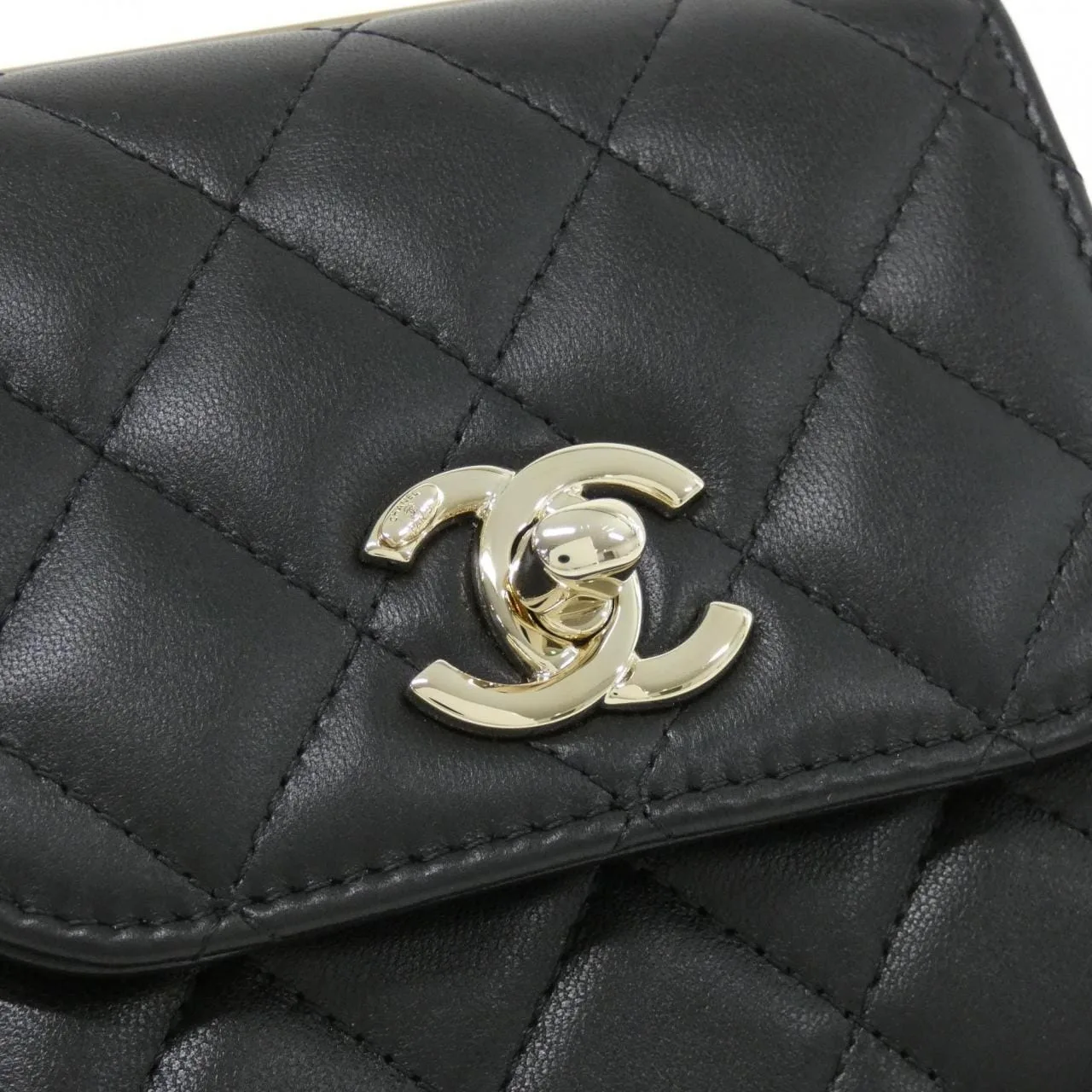 CHANEL 81633 肩背包 羊皮 黑色 羊皮 中古品A - 縮圖 4