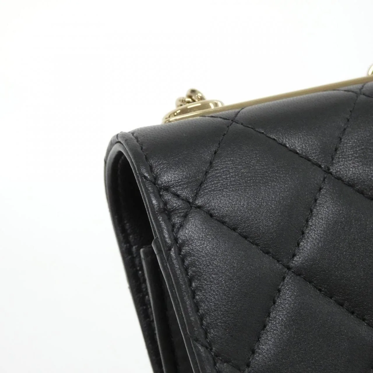 CHANEL 81633 肩背包 羊皮 黑色 羊皮 中古品A - 縮圖 5