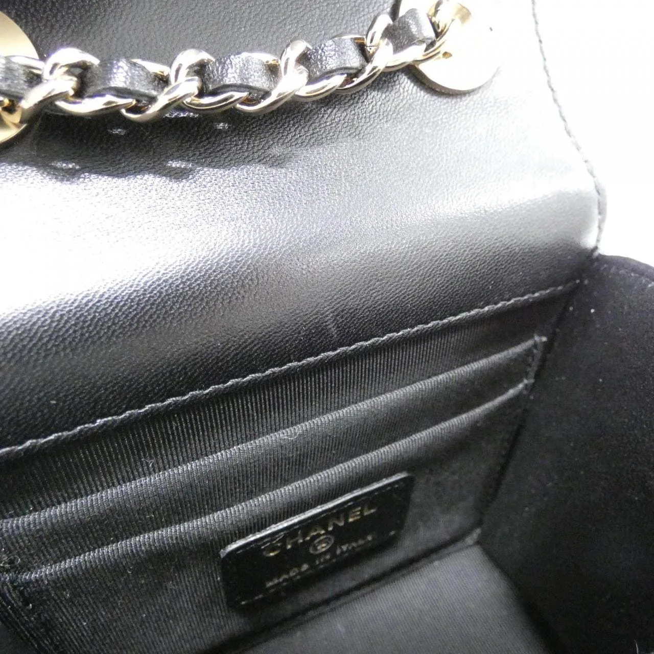 CHANEL 81633 肩背包 羊皮 黑色 羊皮 中古品A - 縮圖 9