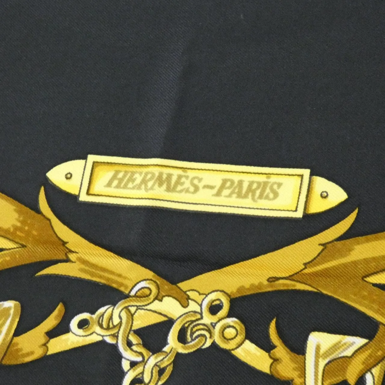 HERMES Scarf Black Rank A - Thumbnail 2