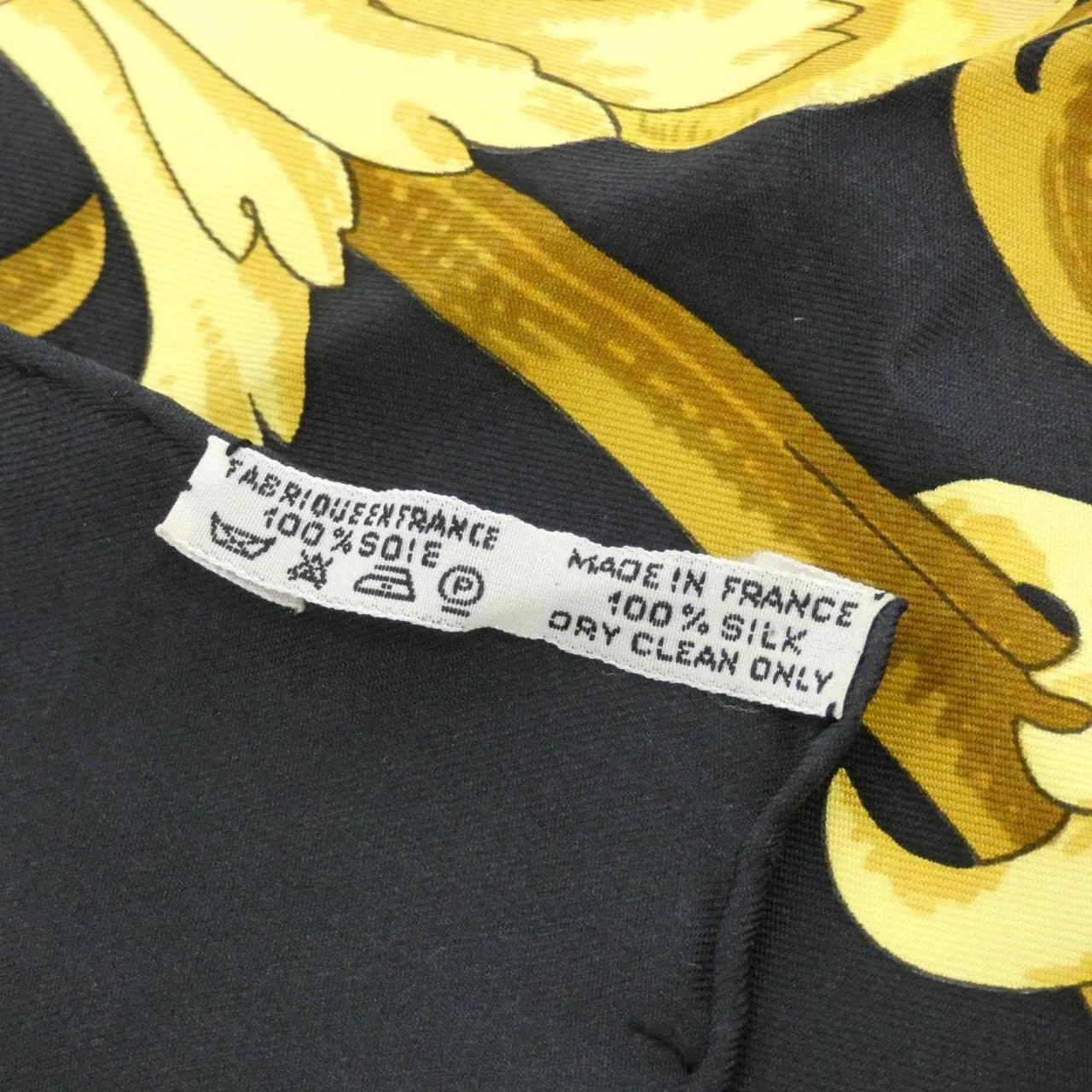 HERMES Scarf Black Rank A - Thumbnail 4