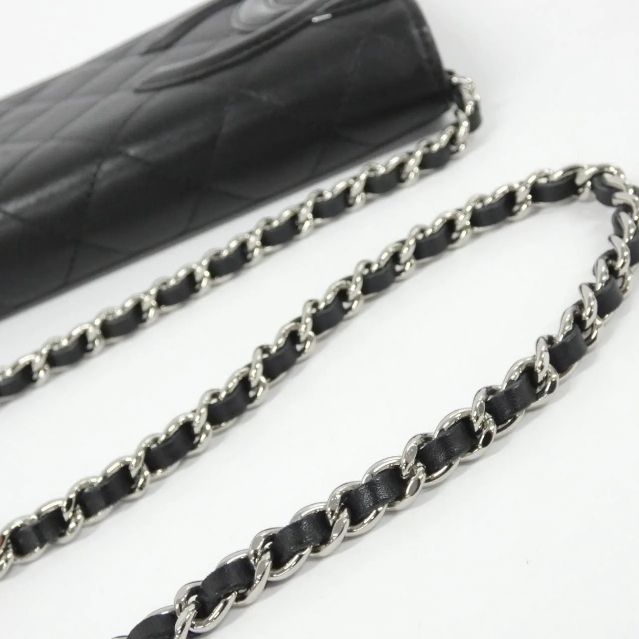 CHANEL Cambon 46646 Wallet Patent Leather Black Patent Leather Rank A - Thumbnail 6