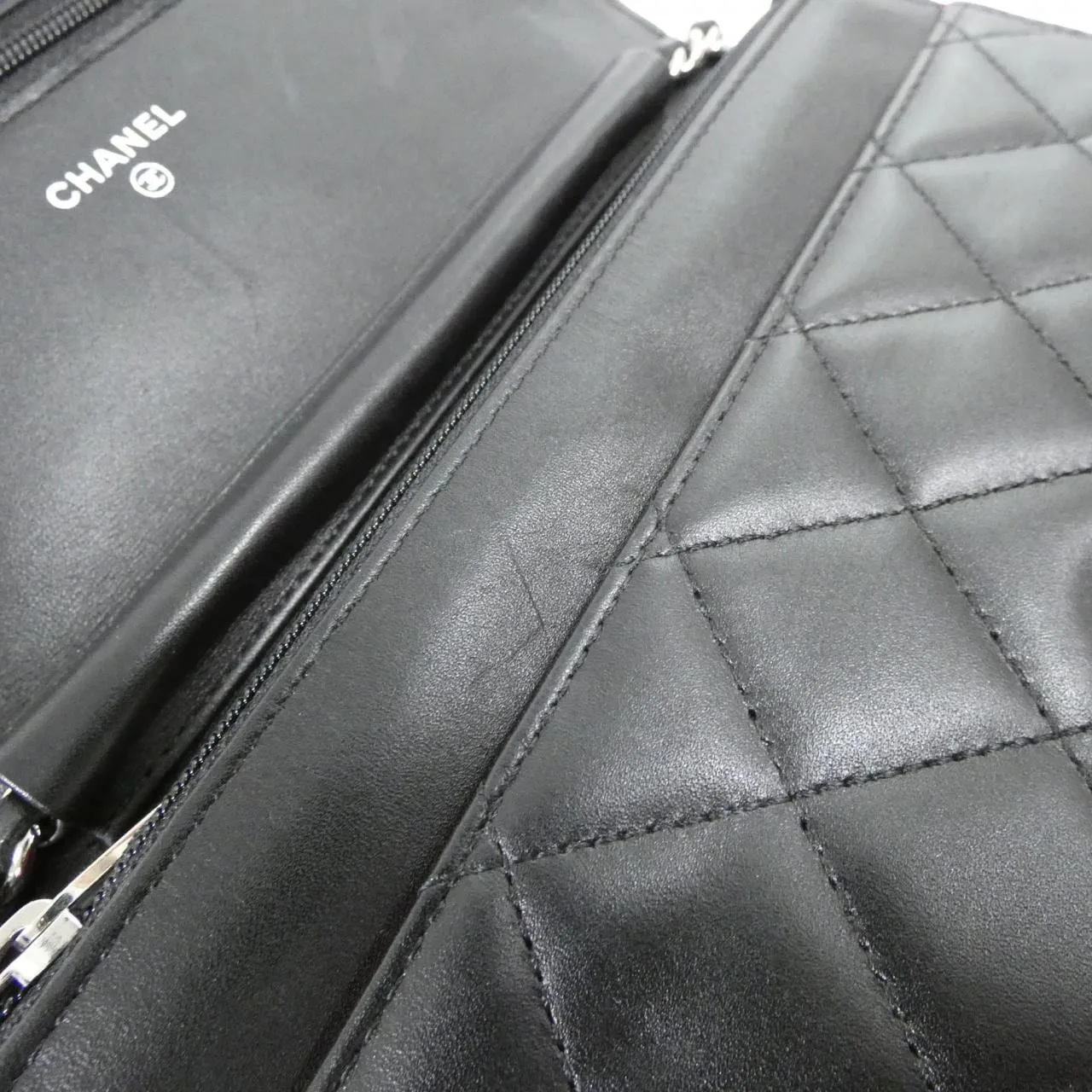 CHANEL Cambon 46646 Wallet Patent Leather Black Patent Leather Rank A - Thumbnail 8