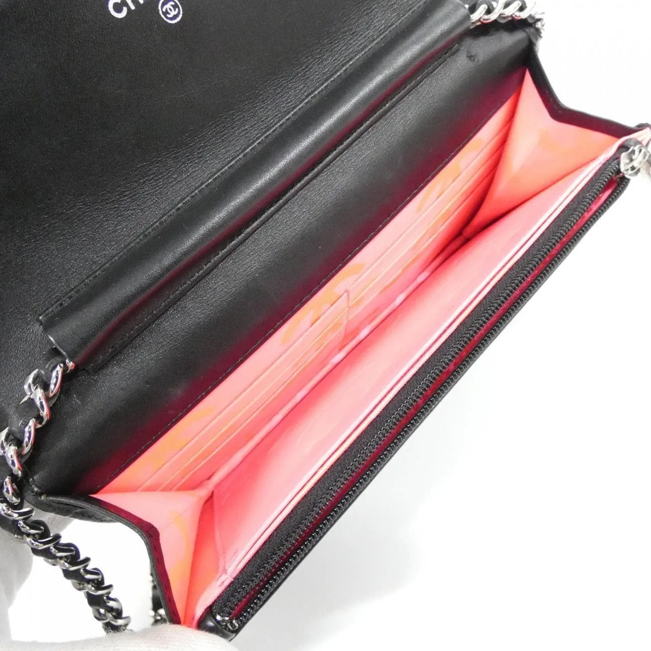 CHANEL Cambon 46646 Wallet Patent Leather Black Patent Leather Rank A - Thumbnail 9