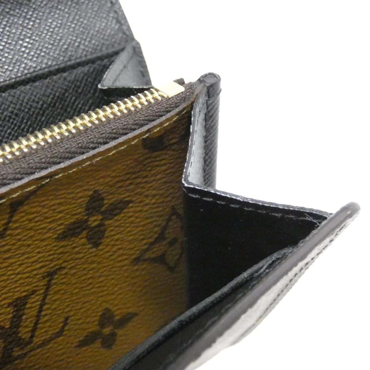 LOUIS VUITTON M80726 Wallet Monogram 黑色 Monogram 中古品A - 縮圖 6
