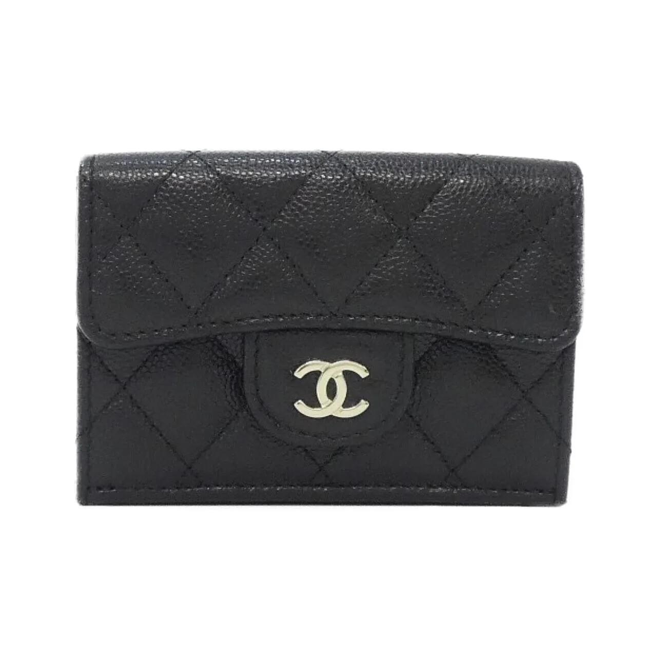 CHANEL Timeless Classic AP0230 Wallet Grained Calfskin Black