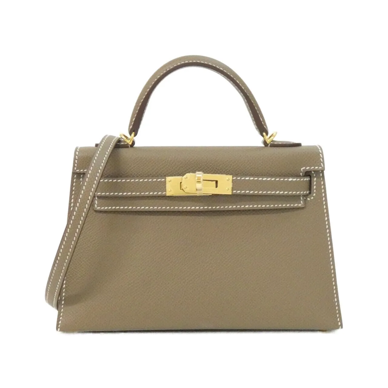 HERMES Kelly 071302CC Handbag Epsom Etoupe
