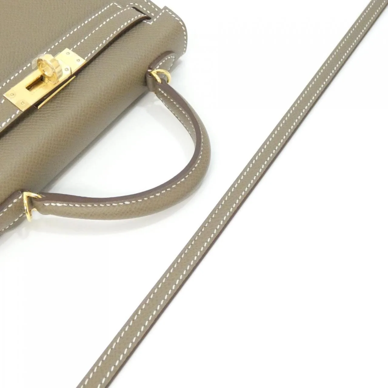 HERMES Kelly 071302CC Handbag Epsom Etoupe Epsom Leather Unused - Thumbnail 4