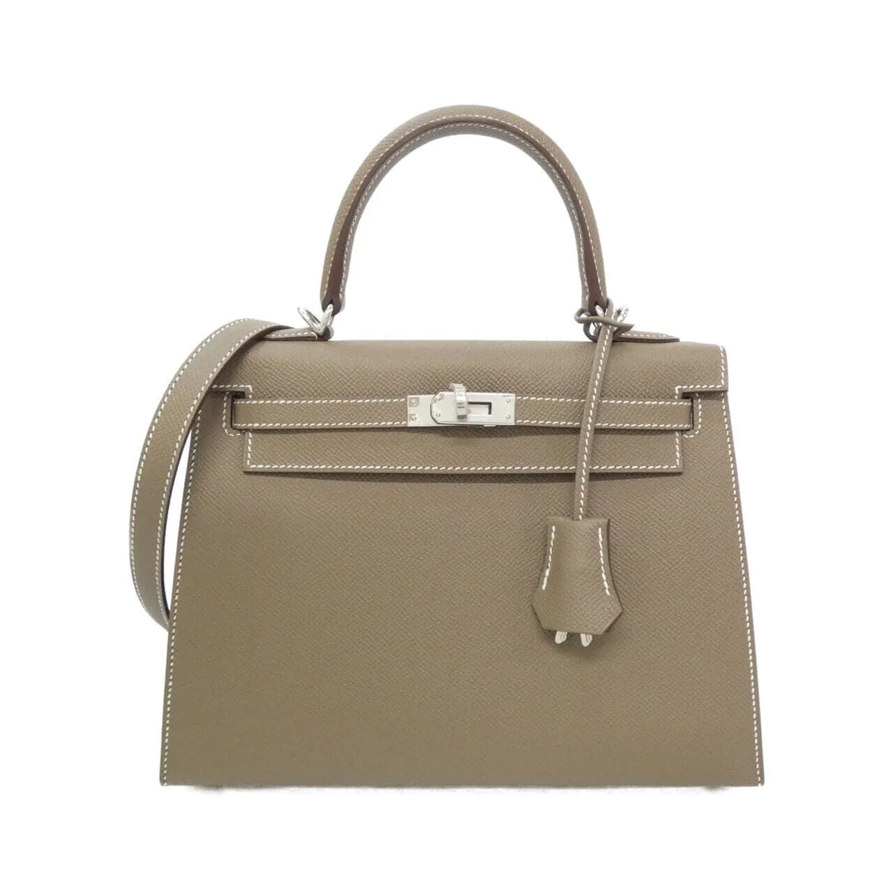 HERMES Kelly 038416CK Handbag Epsom Etoupe