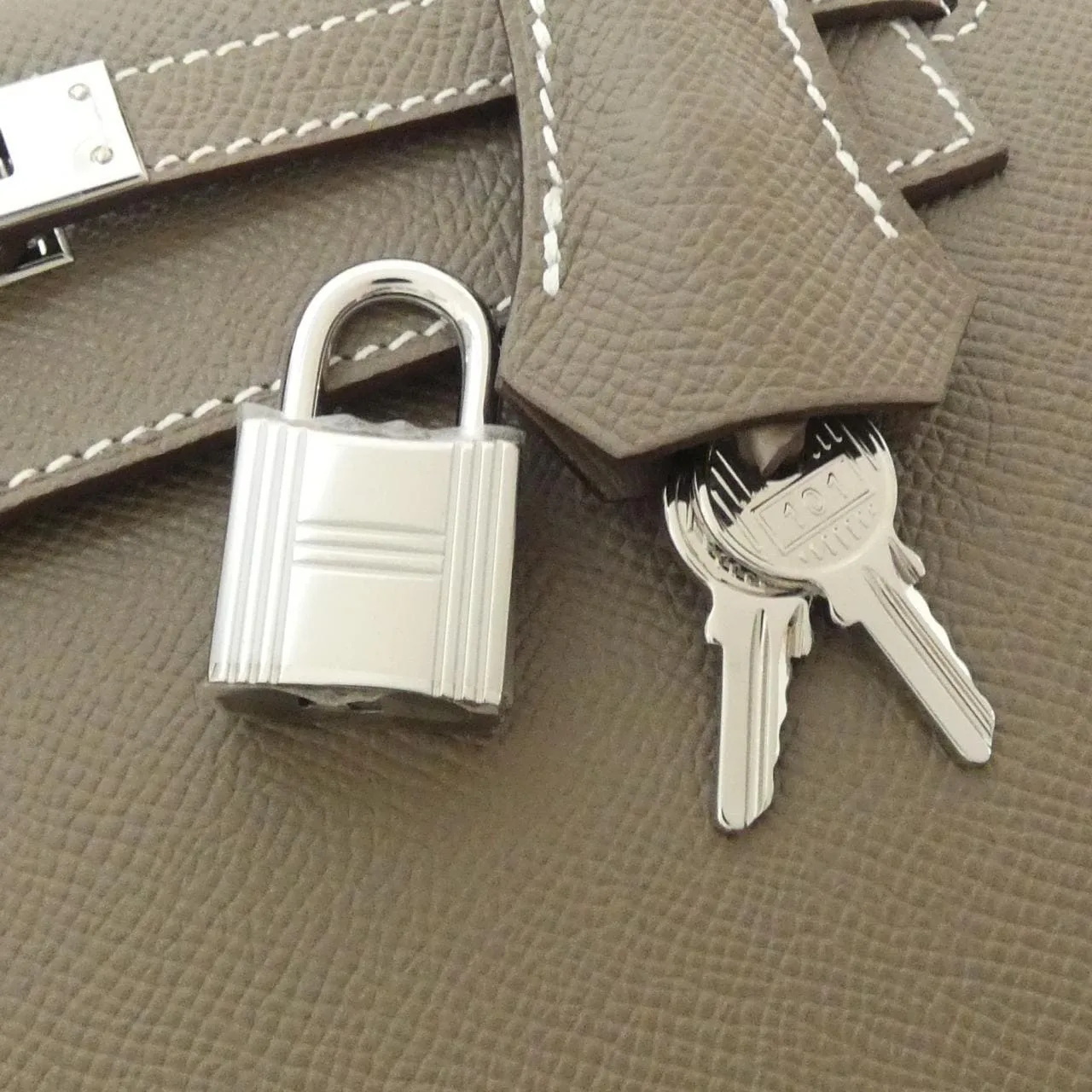HERMES Kelly 038416CK Handbag Epsom Etoupe Epsom Leather Unused - Thumbnail 4