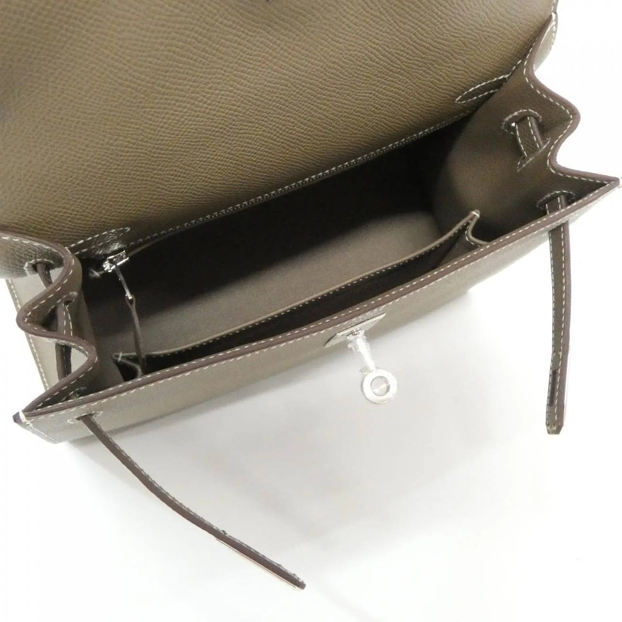 HERMES Kelly 038416CK Handbag Epsom Etoupe Epsom Leather Unused - Thumbnail 6