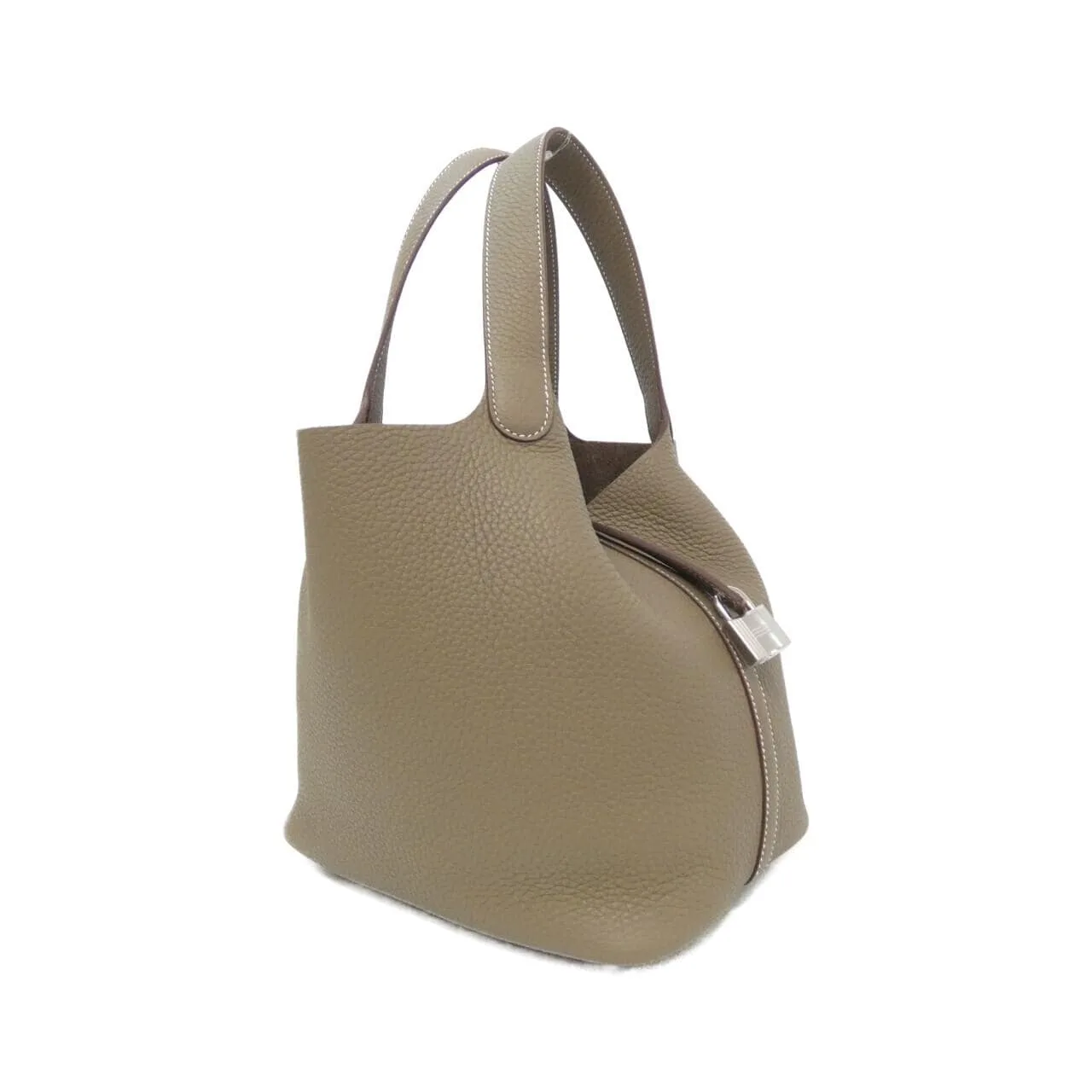 HERMES Picotin 060991CK Handbag Clemence Etoupe