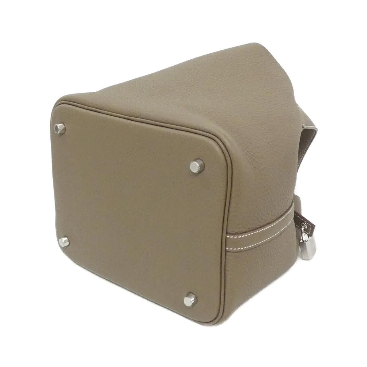 HERMES Picotin 060991CK Handbag Clemence Etoupe Clemence 皮 未使用品 - 縮圖 2