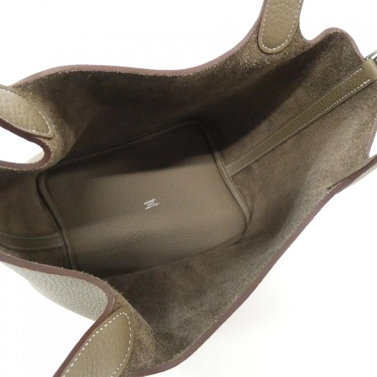 HERMES Picotin 060991CK Handbag Clemence Etoupe Clemence 皮 未使用品 - 縮圖 5