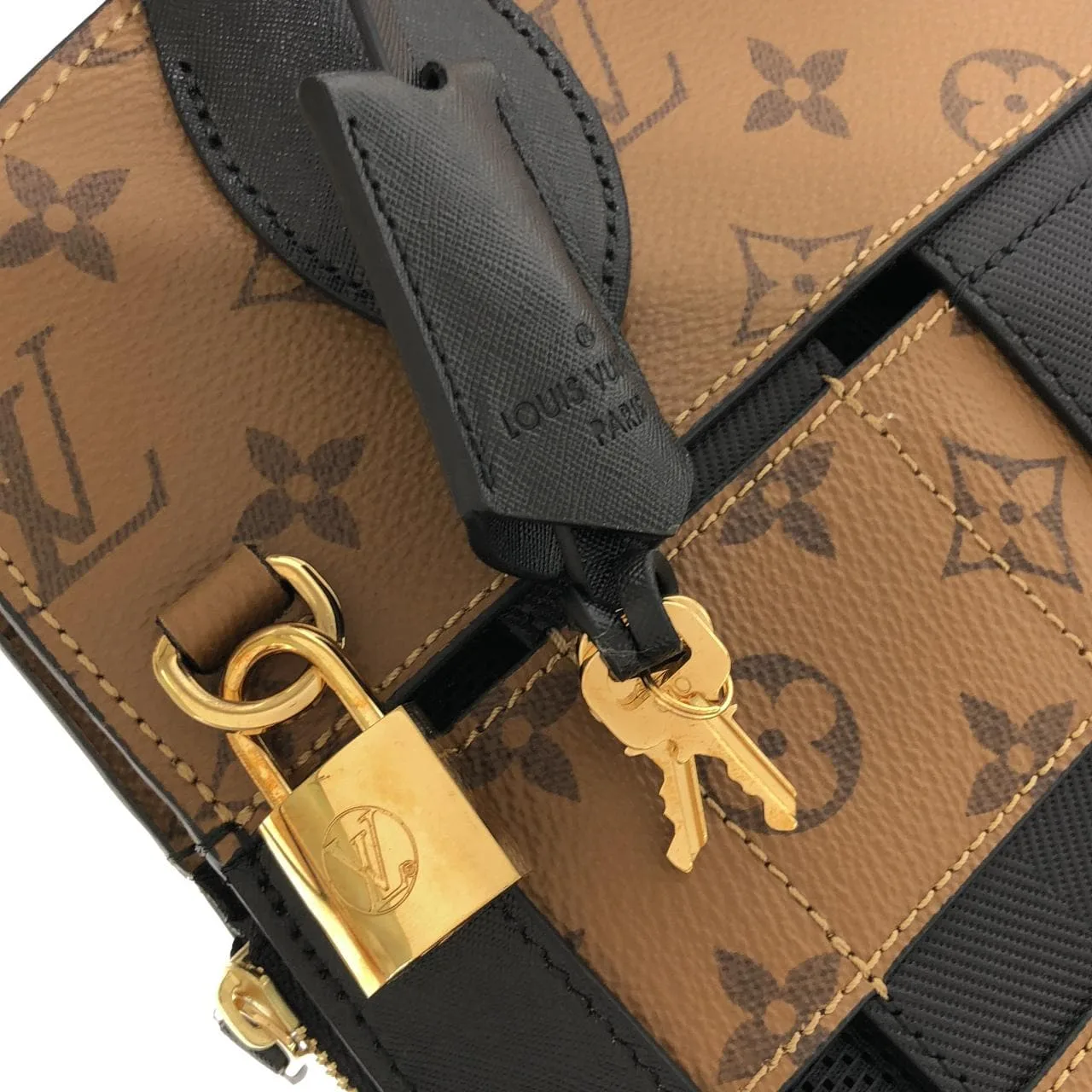 LOUIS VUITTON M44111 Tote Canvas Black Canvas Rank A - Thumbnail 4