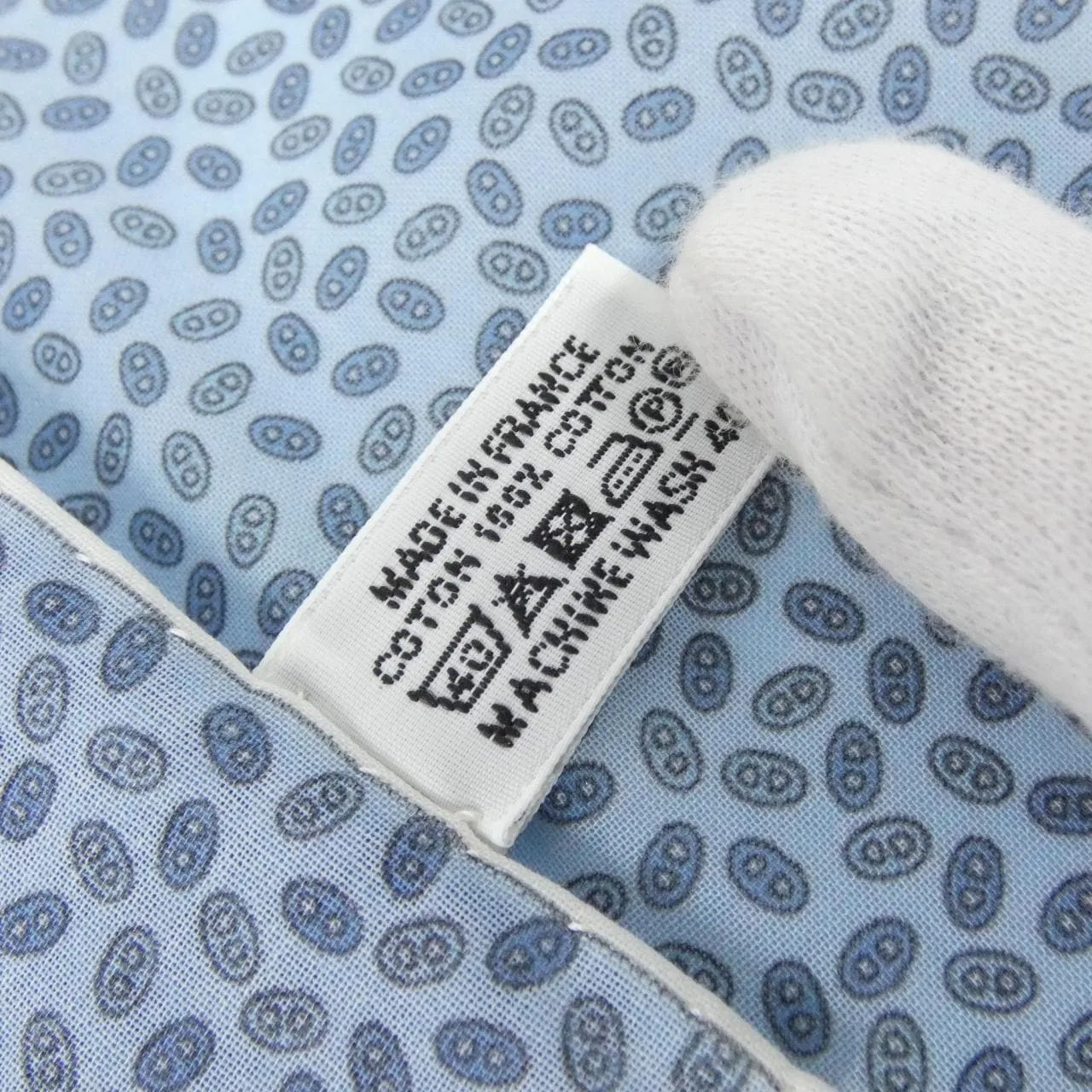 HERMES Wallet Cotton Blue Cotton Rank A - Thumbnail 3