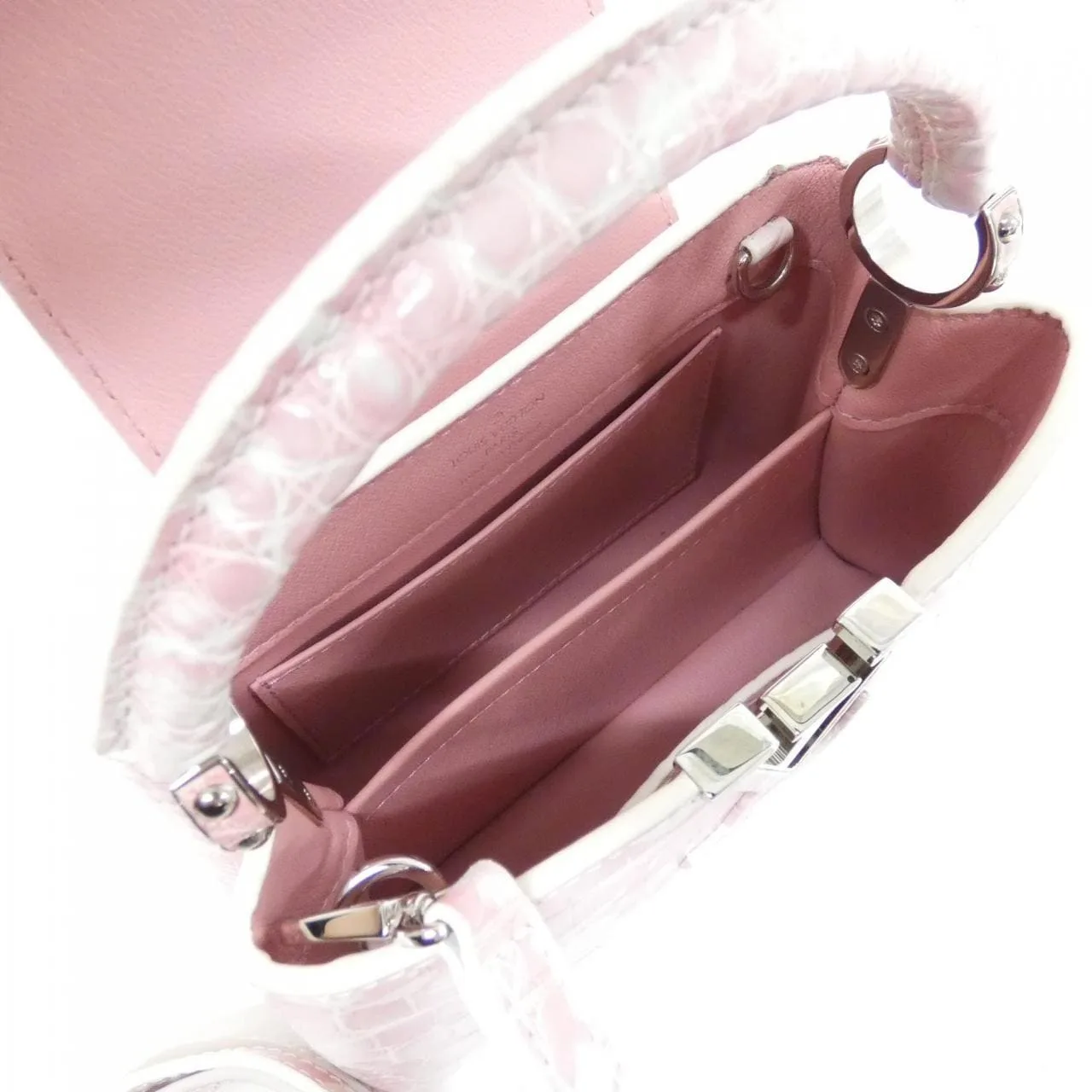 LOUIS VUITTON Handbag Leather White Leather Rank A - Thumbnail 8