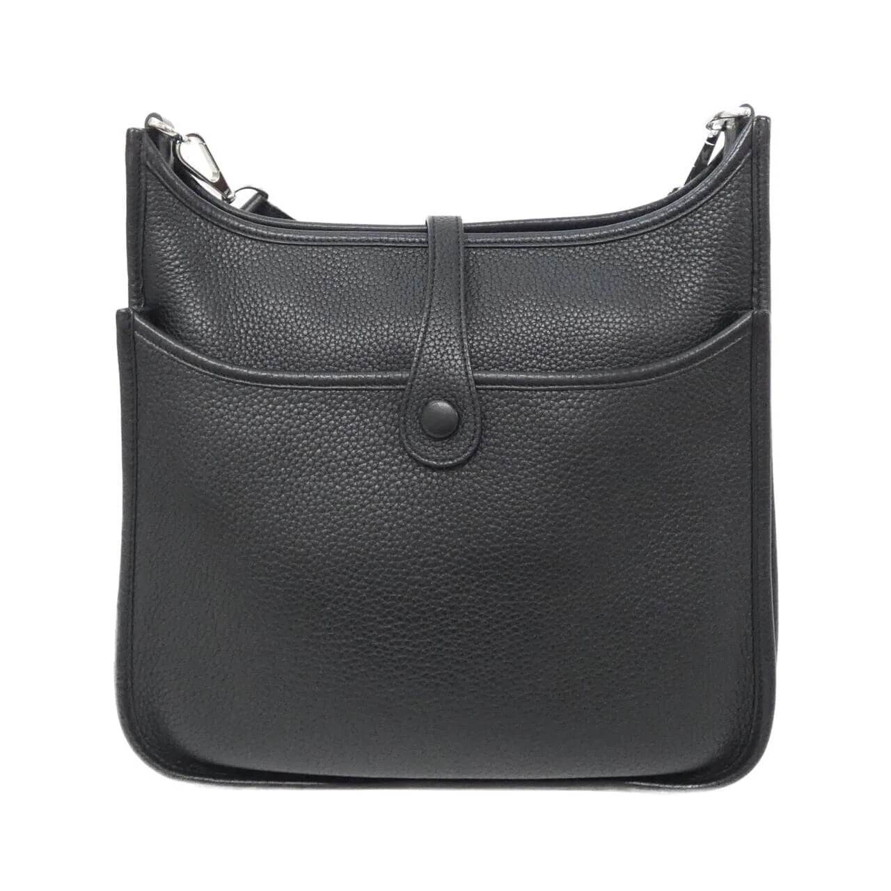 HERMES Evelyne 056277CK Shoulder Clemence Black Clemence Leather Rank A - Thumbnail 2