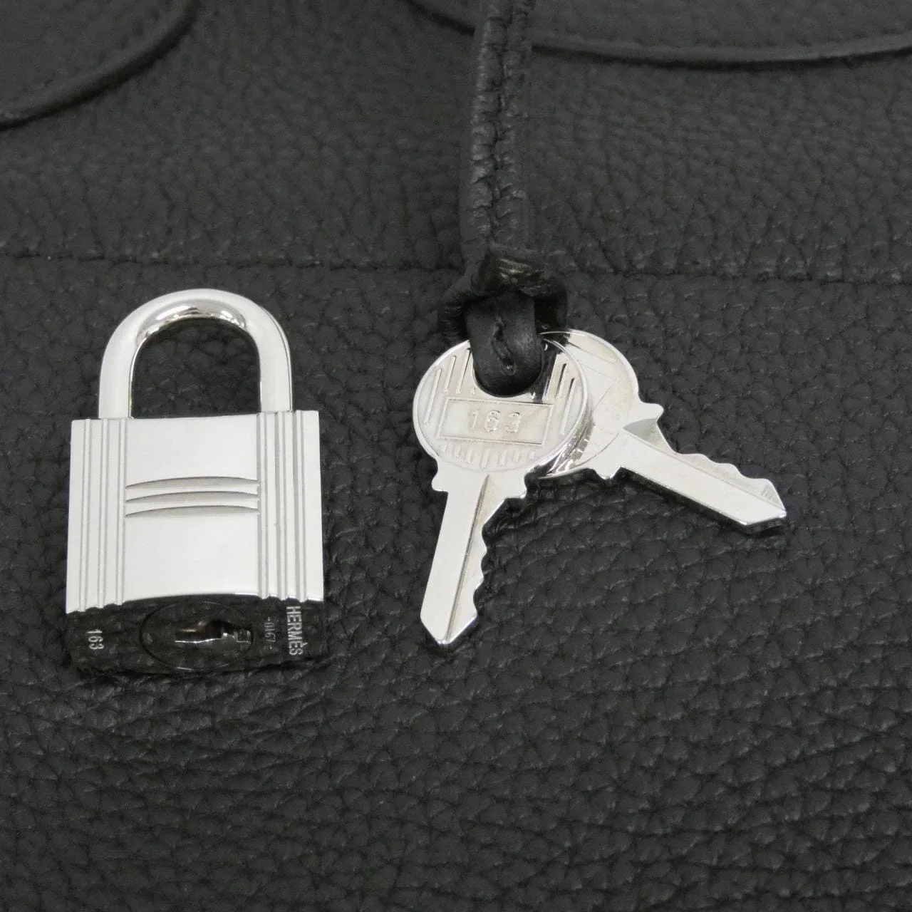 HERMES Bolide 073419CK Handbag Clemence Black Clemence Leather Rank A - Thumbnail 5