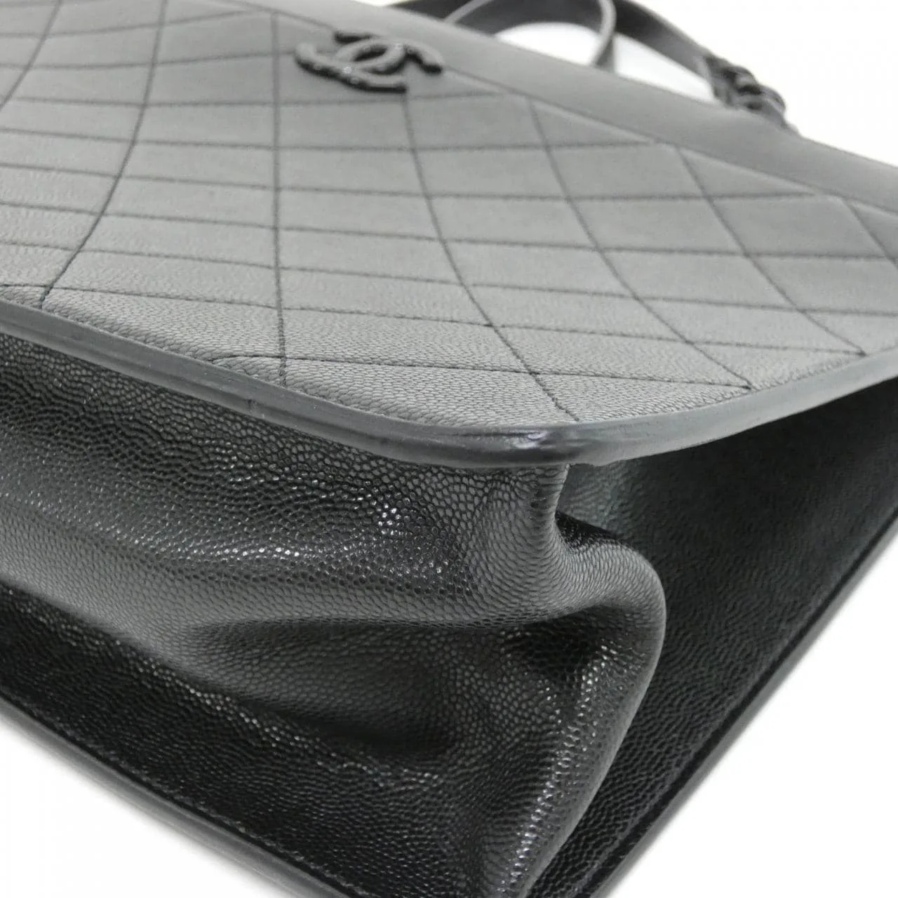 CHANEL AS2304 手提包 荔枝紋牛皮 黑色 荔枝紋牛皮 中古品A - 縮圖 3