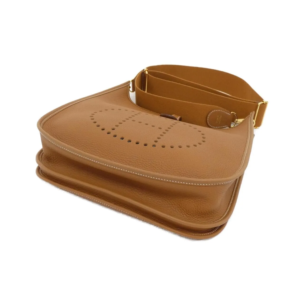 HERMES Evelyne 056277CC Shoulder Clemence Gold Clemence Leather Rank A - Thumbnail 3