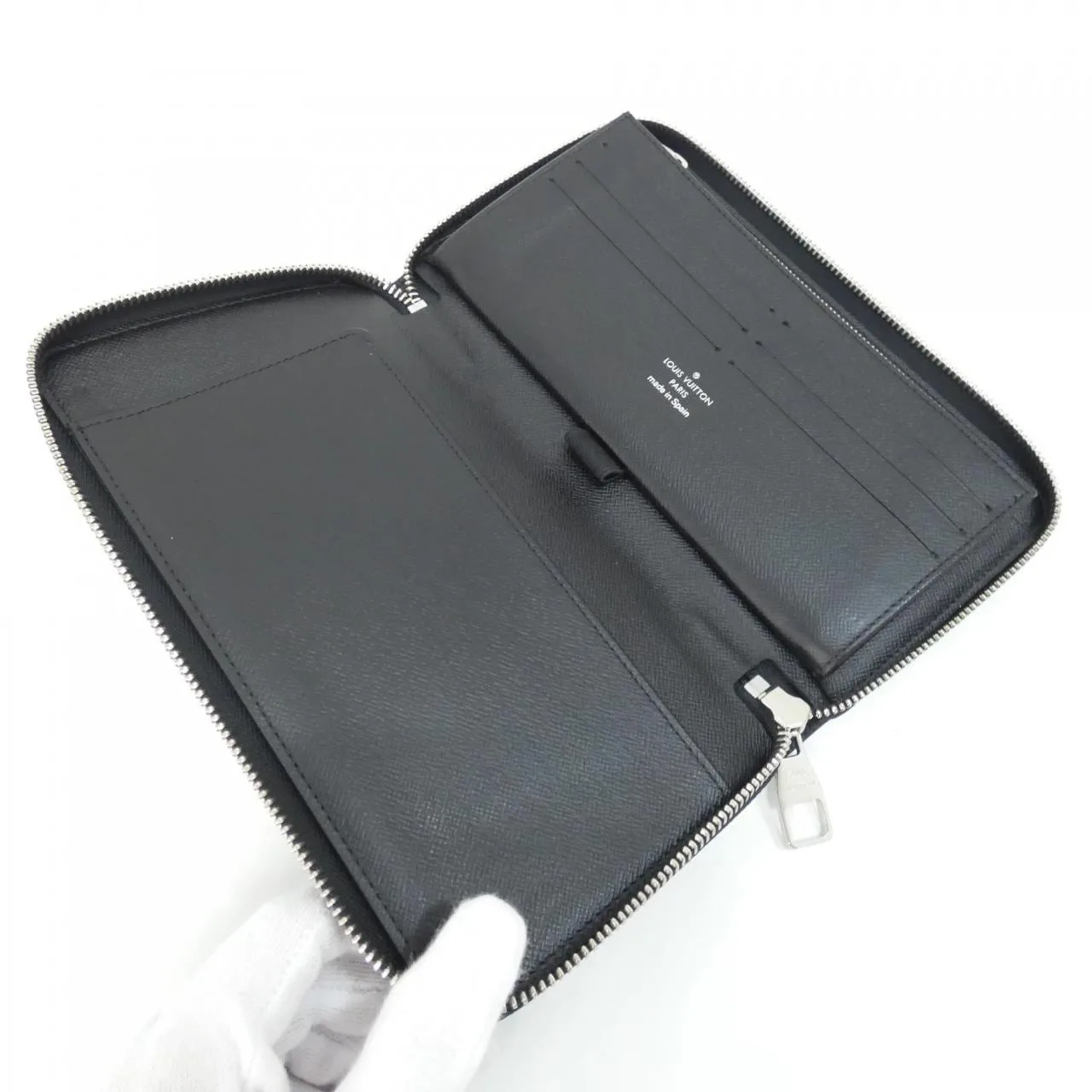 LOUIS VUITTON N63002 銀包 Damier 黑色 Damier 中古品A - 縮圖 7