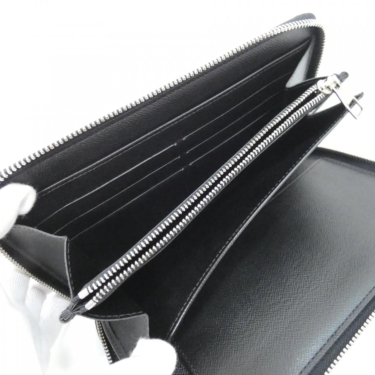 LOUIS VUITTON N63002 銀包 Damier 黑色 Damier 中古品A - 縮圖 8