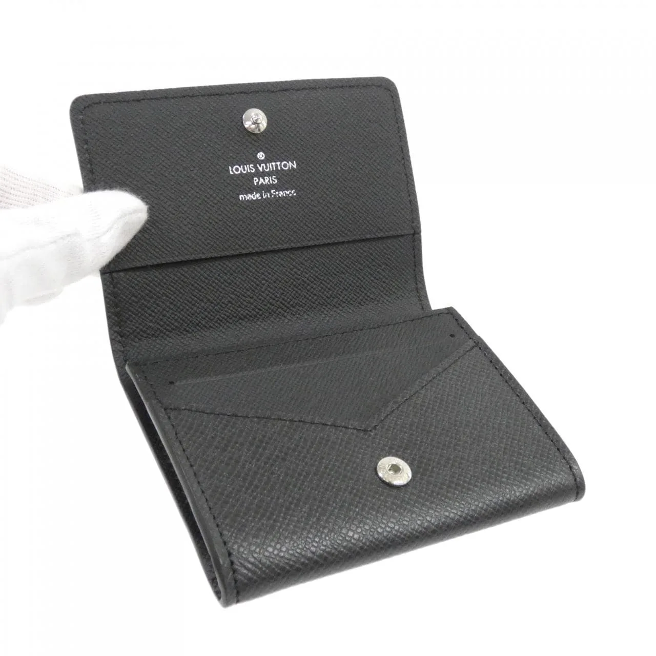 LOUIS VUITTON M64595 卡片套 黑色 中古品A - 縮圖 4