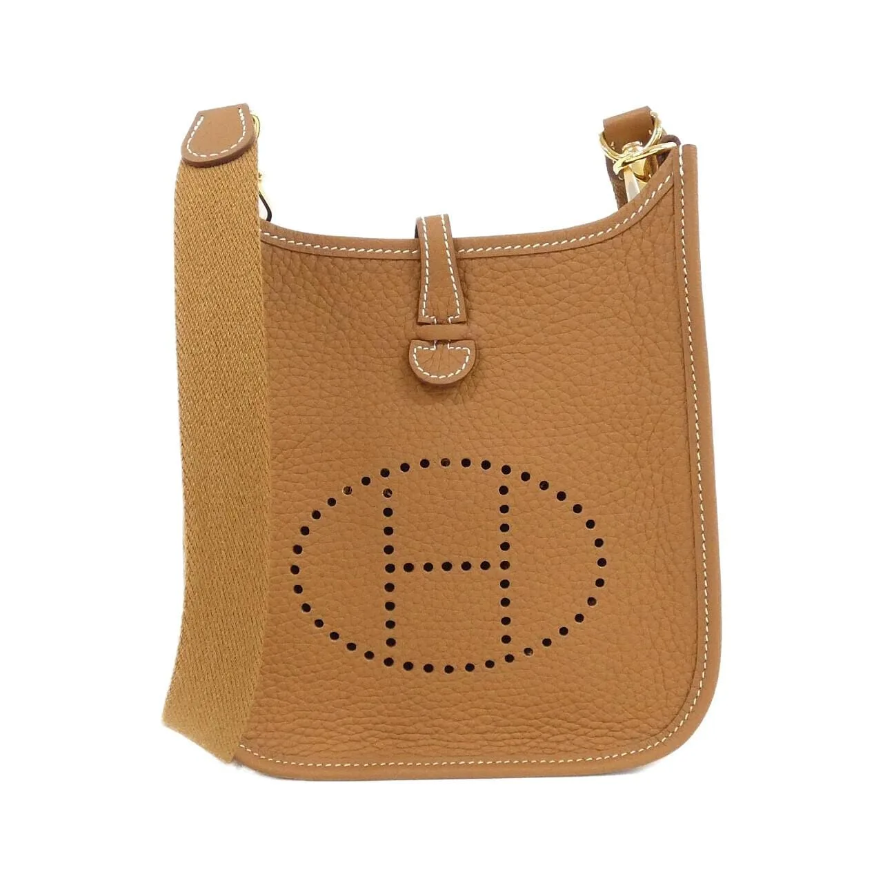 HERMES Evelyne 069426CC Shoulder Clemence Gold