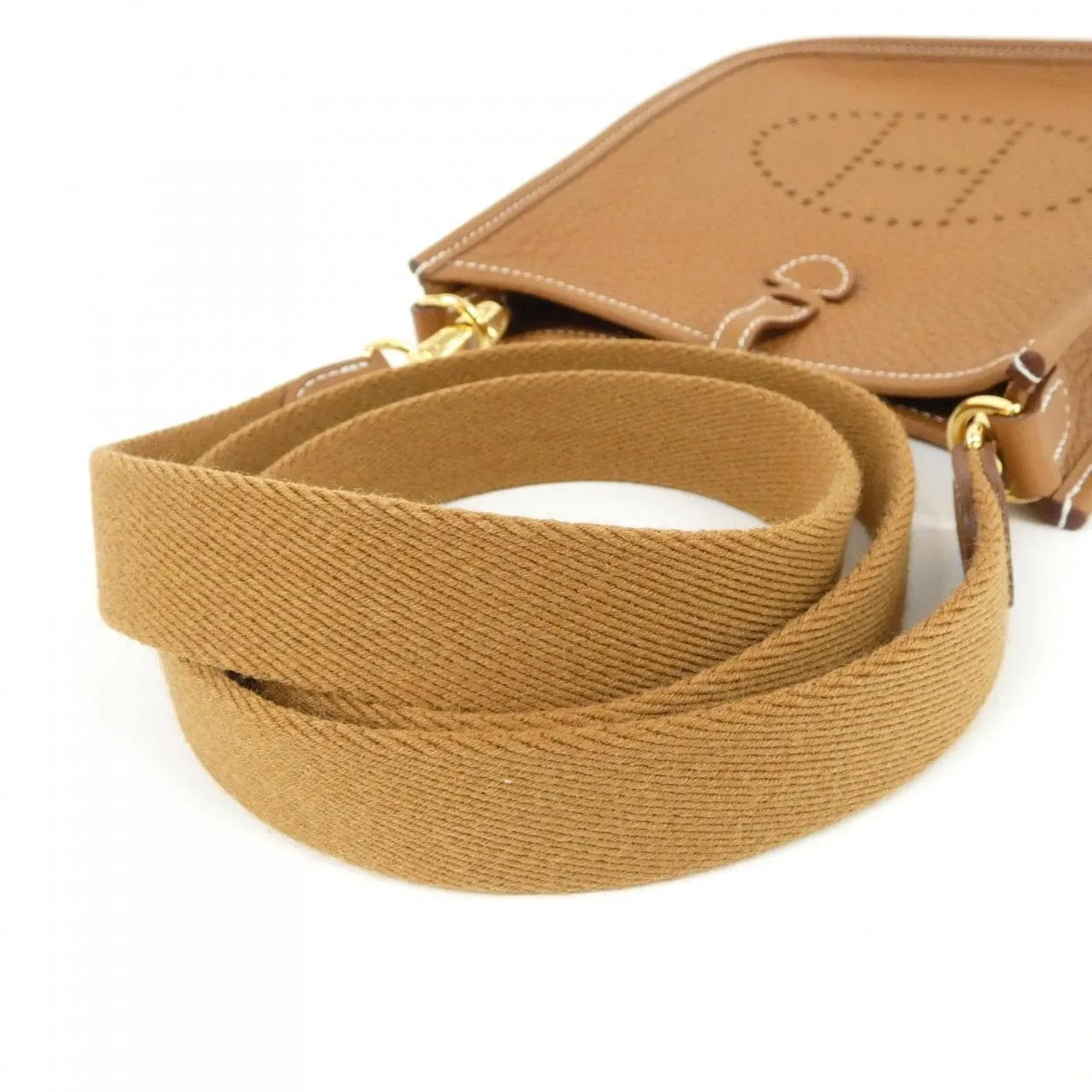 HERMES Evelyne 069426CC Shoulder Clemence 金色 Clemence 皮 未使用品 - 縮圖 4