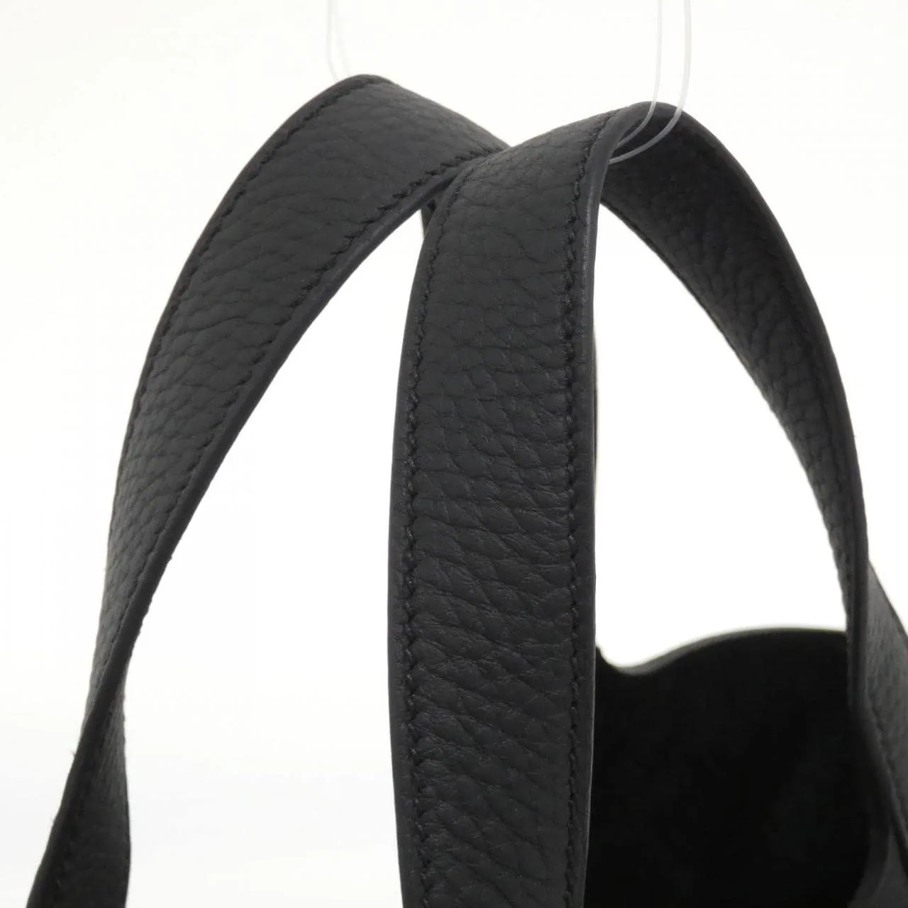 HERMES Picotin 056289CK Handbag Clemence Black Clemence Leather Rank A - Thumbnail 4