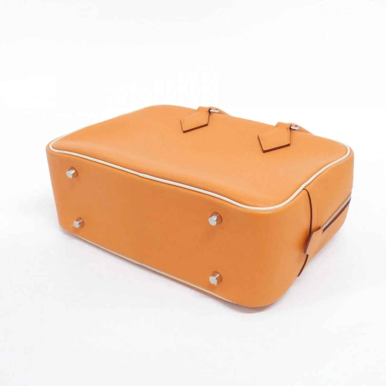 HERMES Plume 070525CK Handbag Swift Orange Swift Leather Rank A - Thumbnail 2