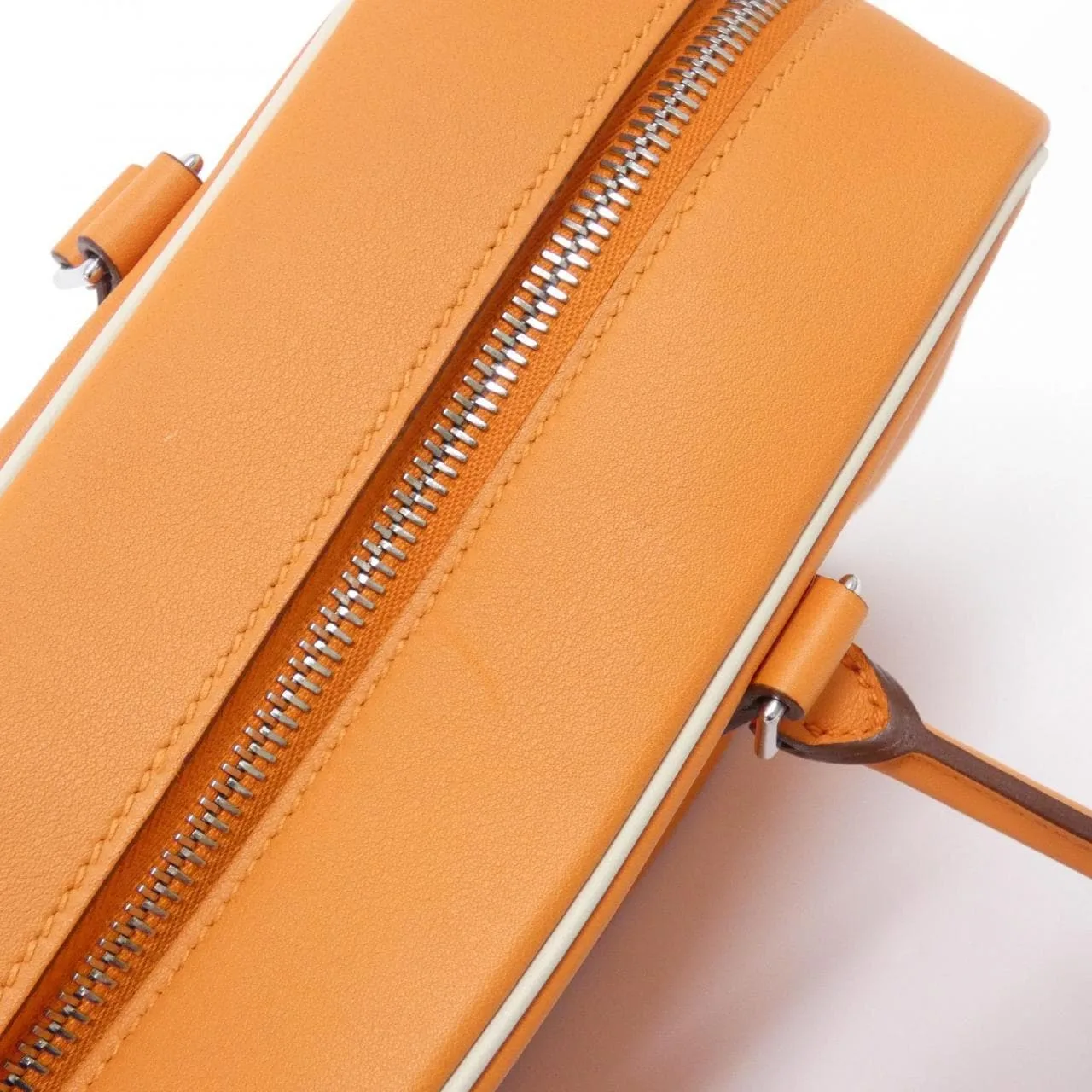 HERMES Plume 070525CK Handbag Swift Orange Swift Leather Rank A - Thumbnail 5