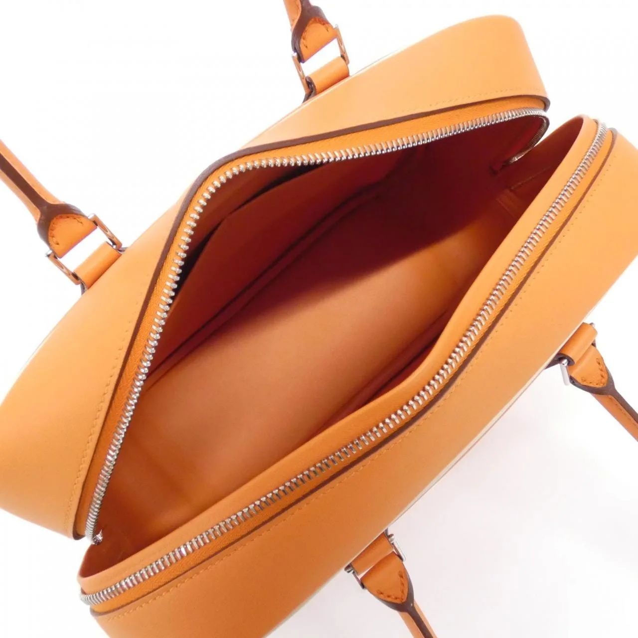 HERMES Plume 070525CK Handbag Swift Orange Swift Leather Rank A - Thumbnail 7