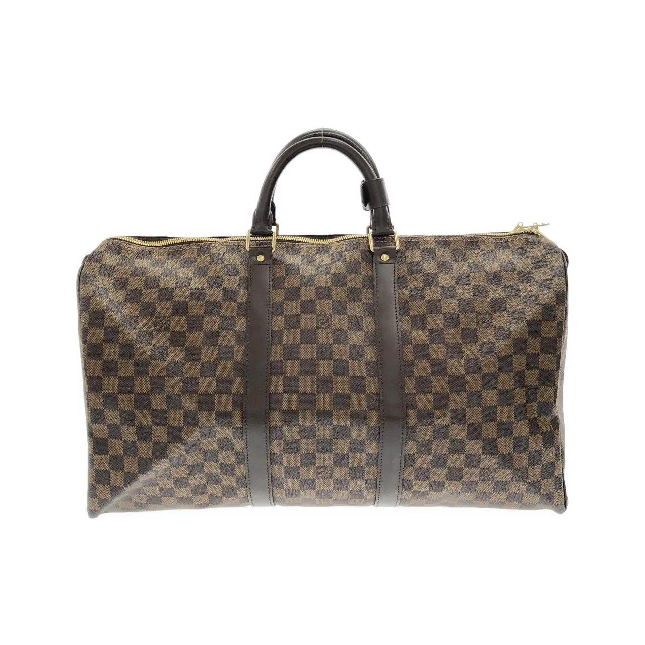 LOUIS VUITTON Keepall N41427 波士頓包 Damier 黑色 Damier 中古品A - 縮圖 2