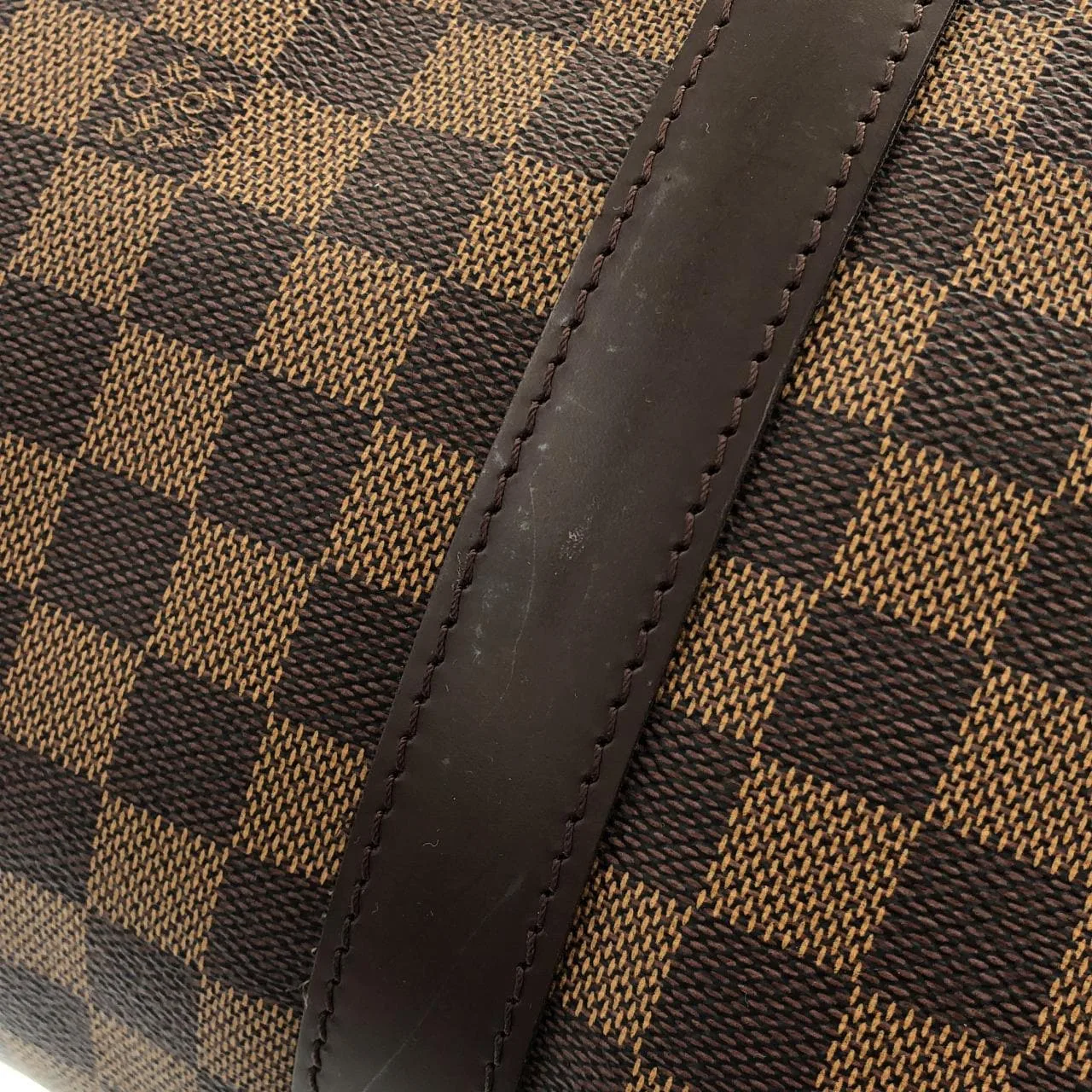 LOUIS VUITTON Keepall N41427 波士頓包 Damier 黑色 Damier 中古品A - 縮圖 6