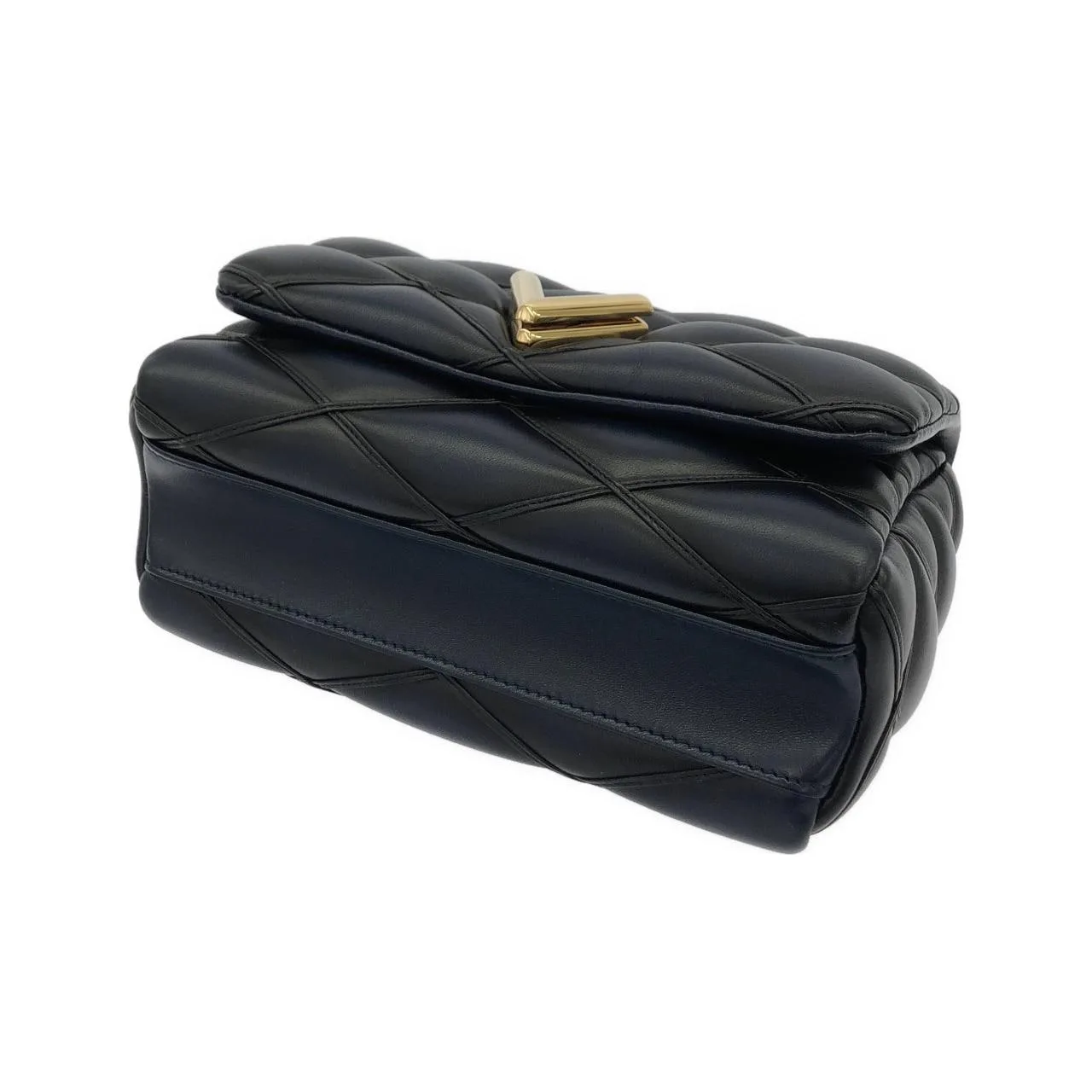 LOUIS VUITTON GO-14 M23682 Shoulder Lambskin Blue Lambskin Rank A - Thumbnail 3