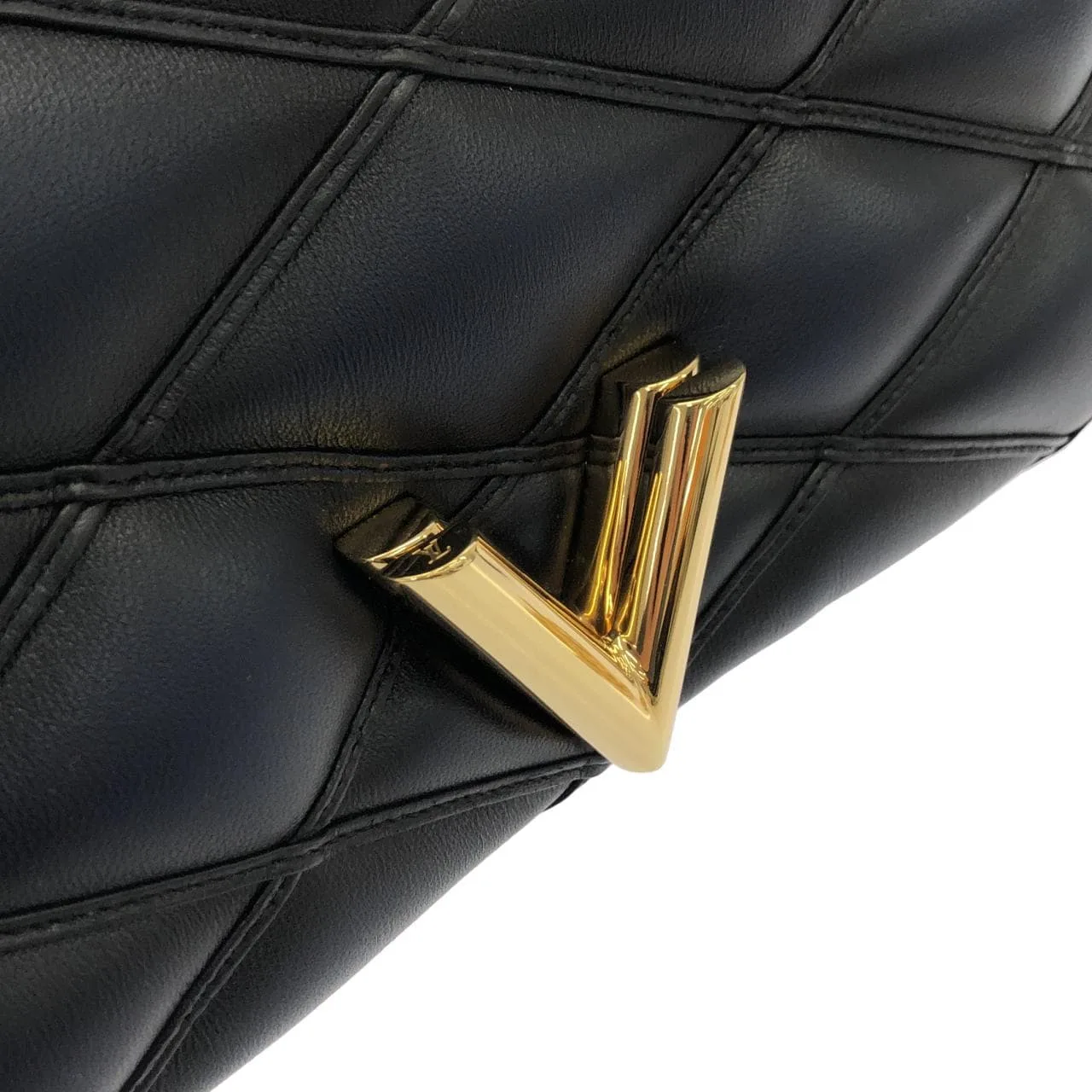 LOUIS VUITTON GO-14 M23682 Shoulder Lambskin Blue Lambskin Rank A - Thumbnail 5
