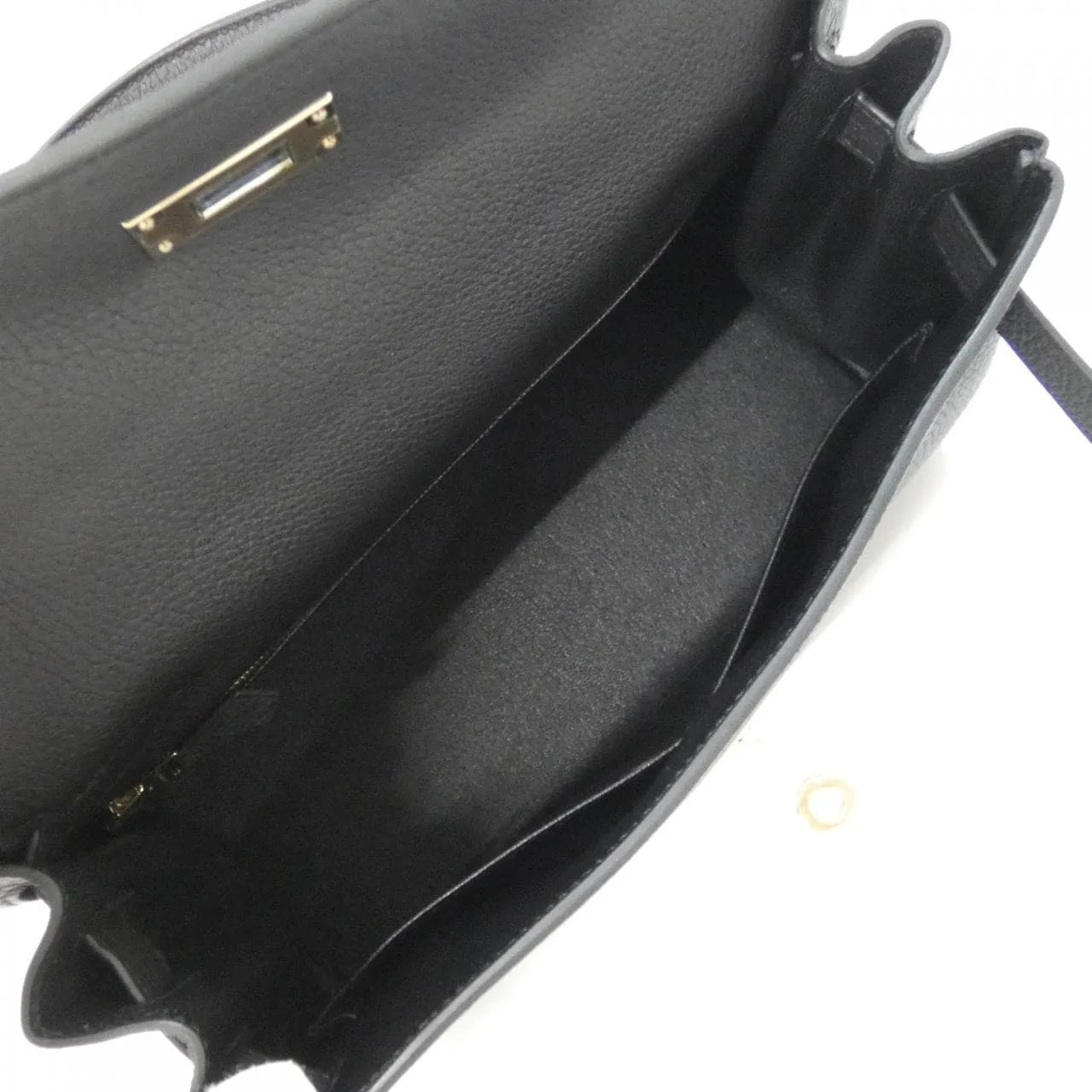 HERMES Kelly 084393CP Handbag Togo Black Togo Leather Unused - Thumbnail 6