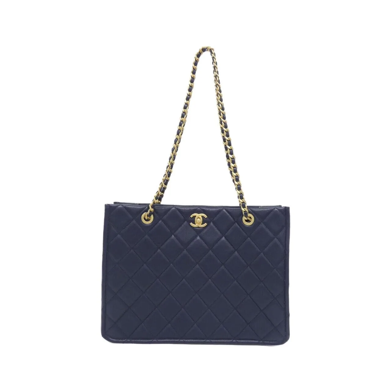 CHANEL AS2360 手提包 荔枝紋牛皮 Navy