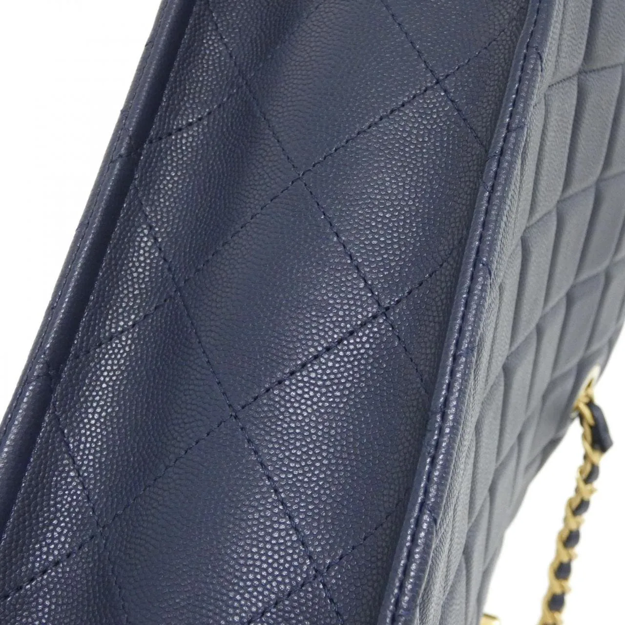 CHANEL AS2360 手提包 荔枝紋牛皮 深藍色 荔枝紋牛皮 中古品A - 縮圖 3