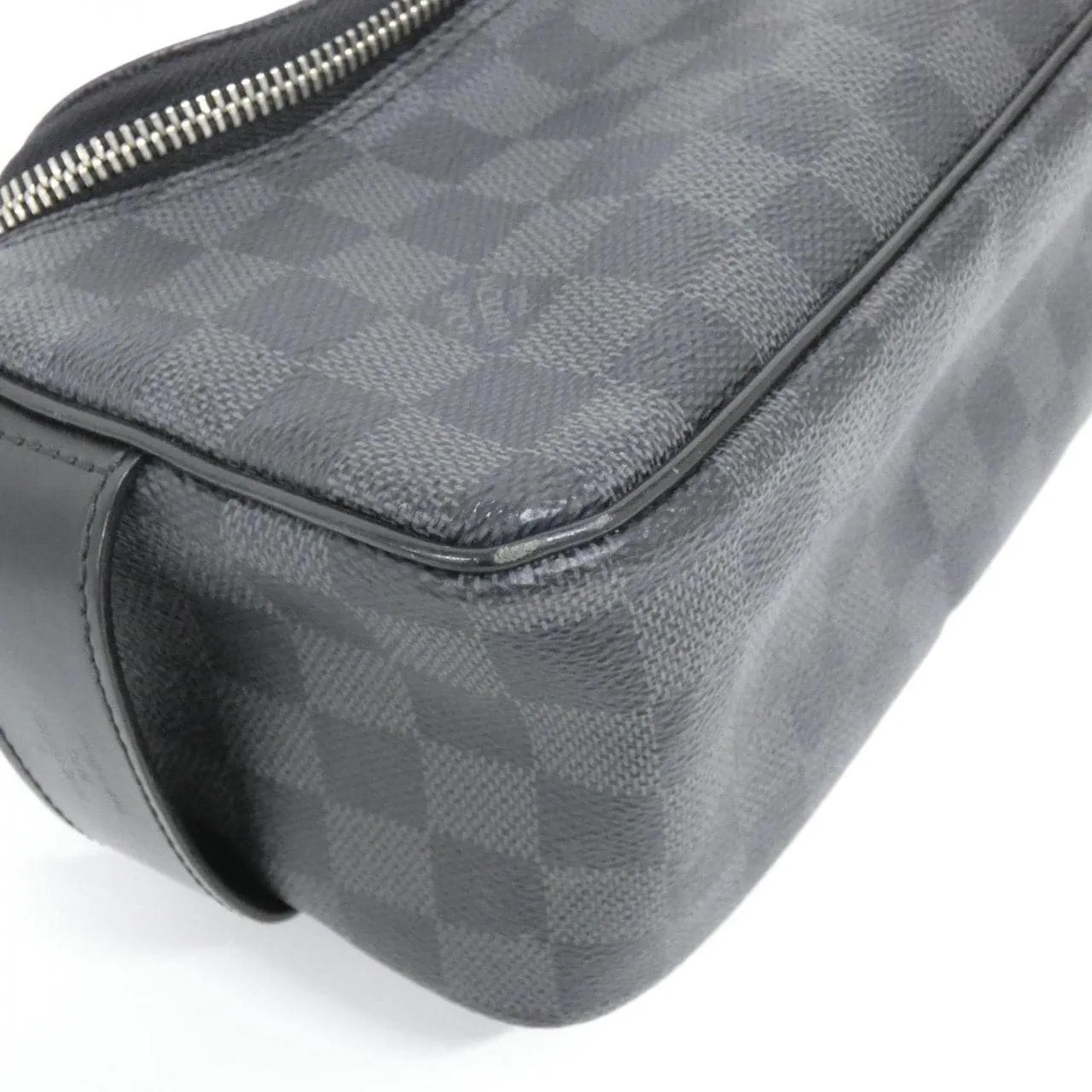LOUIS VUITTON N47625 小袋 Damier 黑色 Damier 中古品A - 縮圖 3