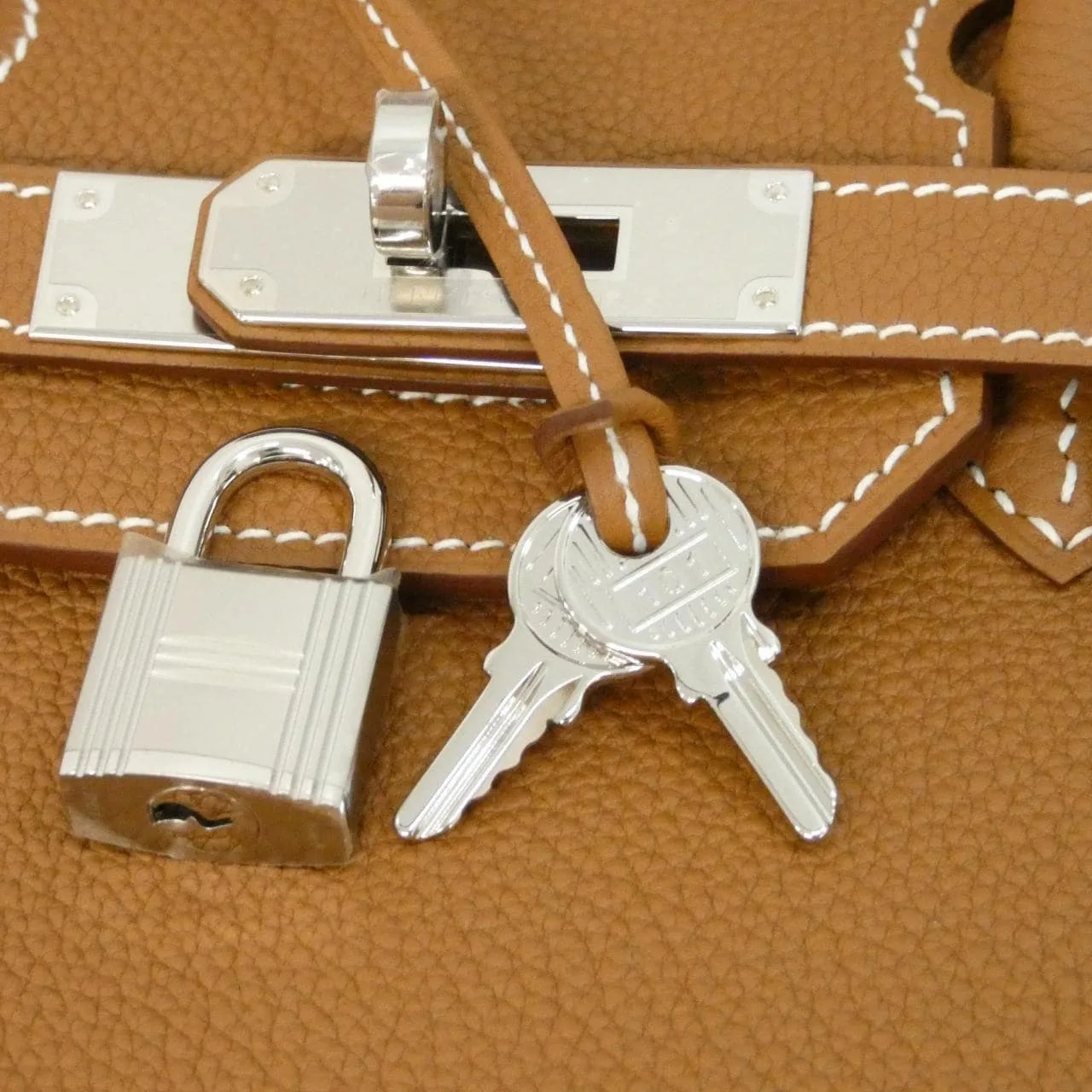 HERMES Birkin 030520CK Handbag Togo Gold Togo Leather Unused - Thumbnail 4